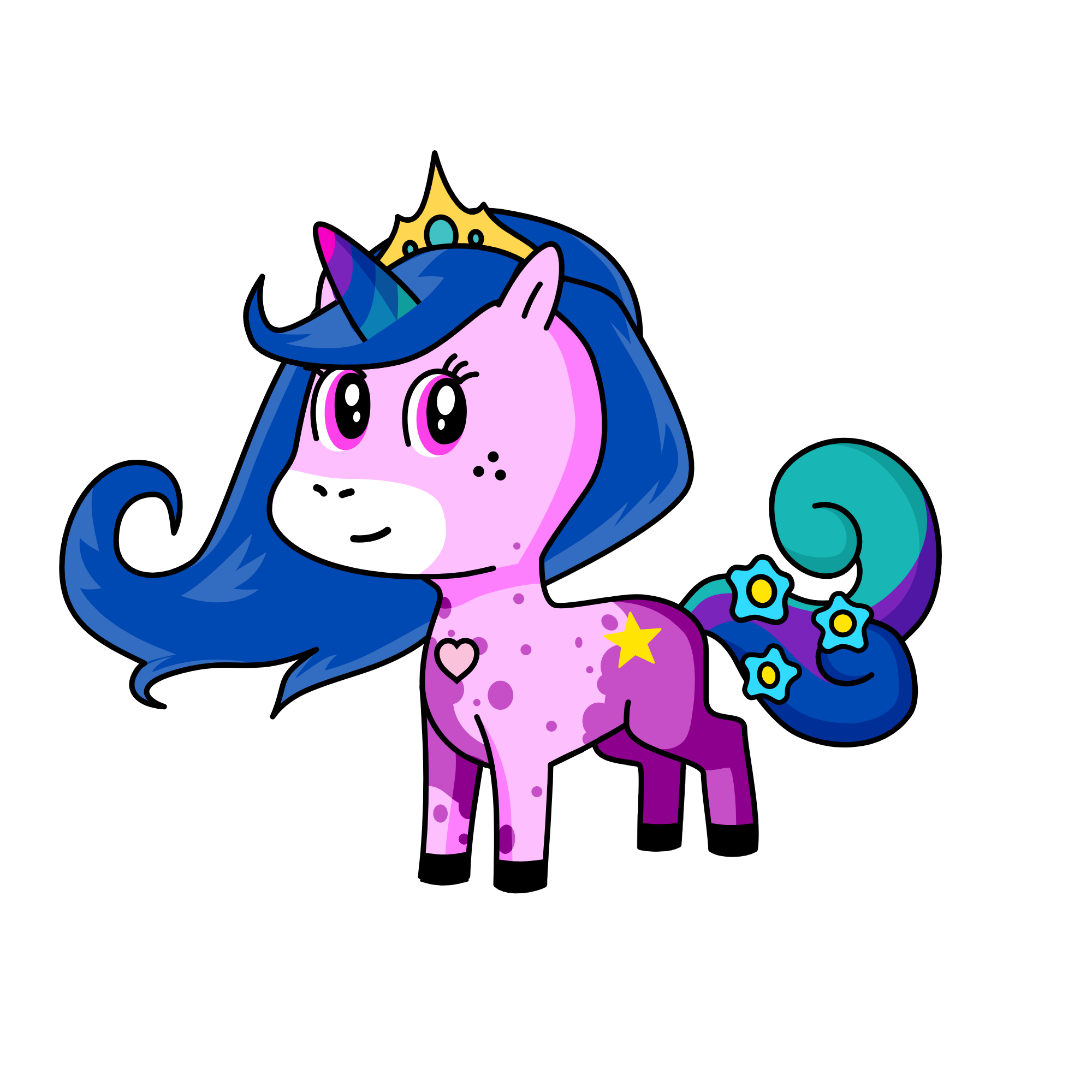 Glitty, the unicorn