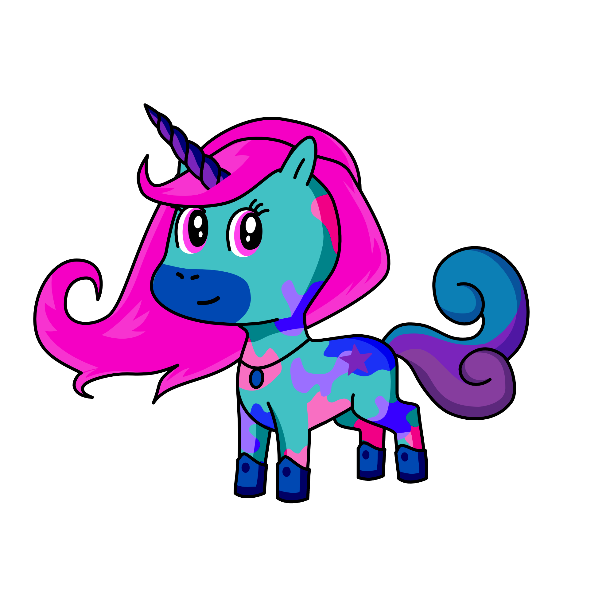 pinkpurls, the unicorn