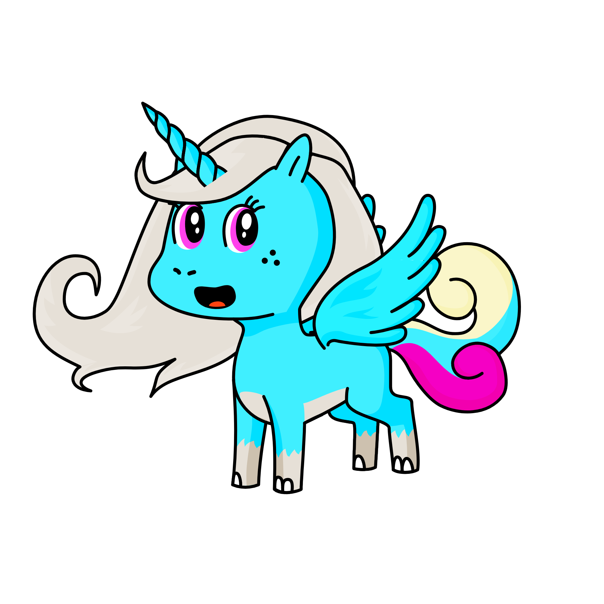 Bunny unicorn, the unicorn