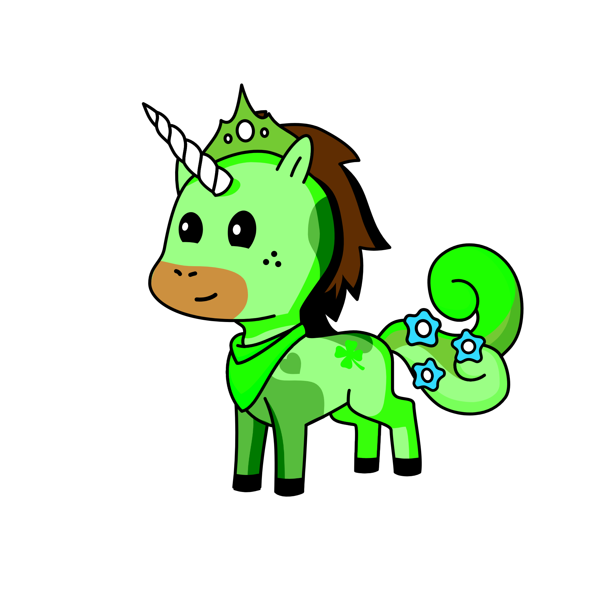Greeny, the unicorn
