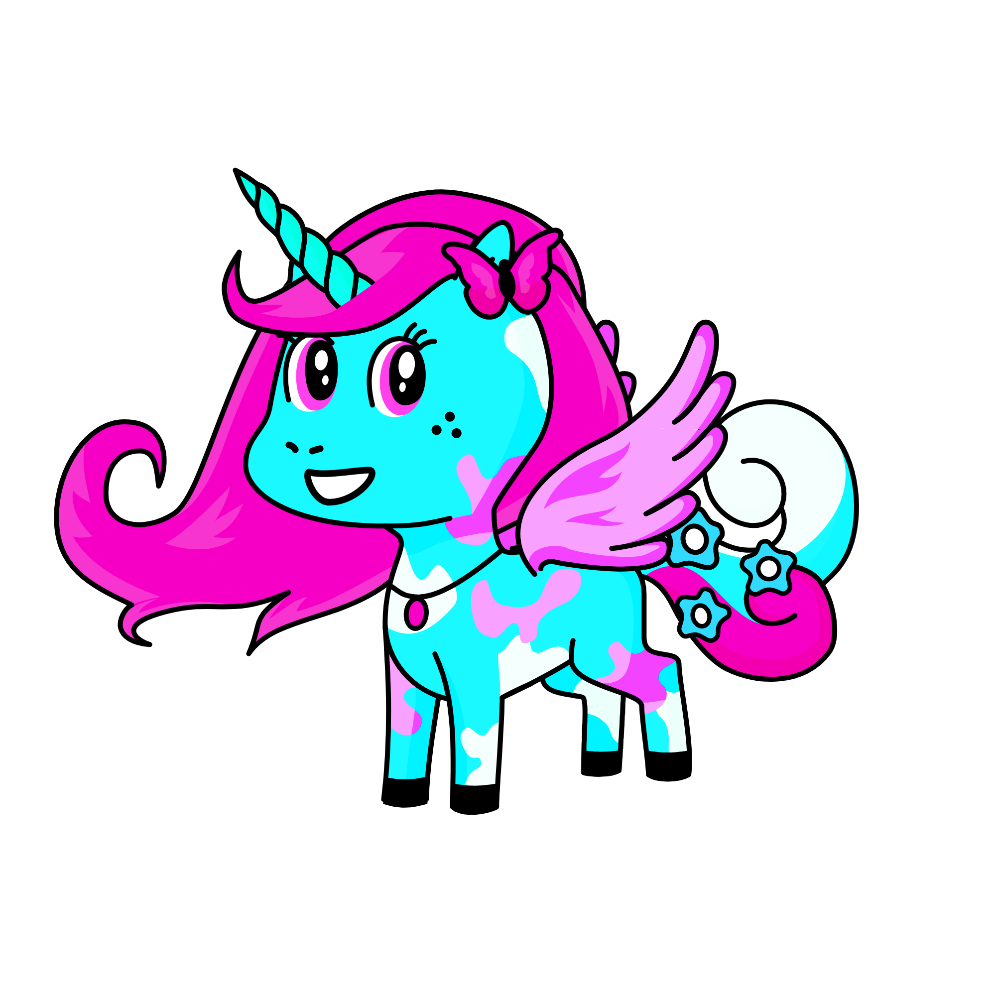 Beautifully, the unicorn