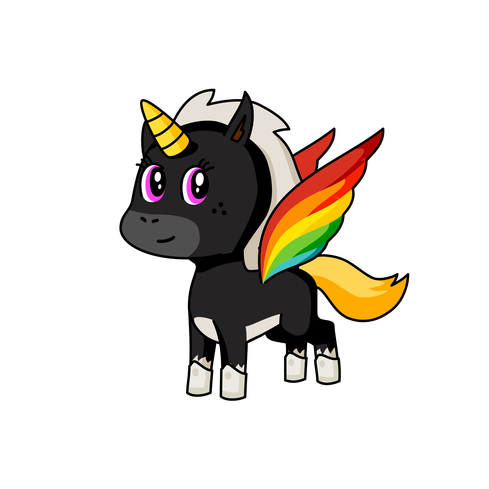 The black unicorn, the unicorn