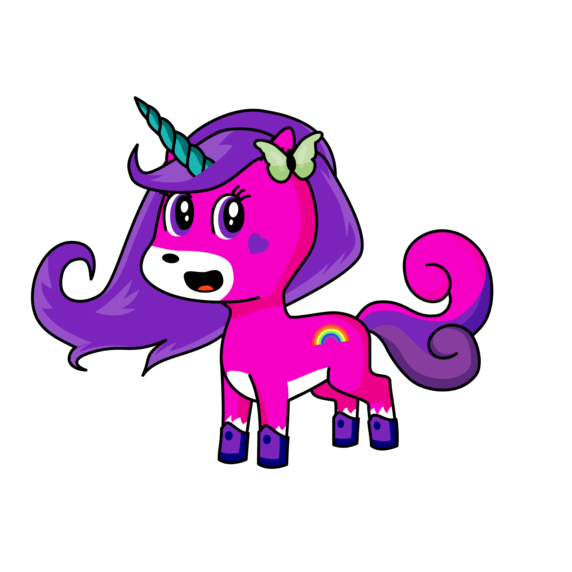 Rainbow, the unicorn