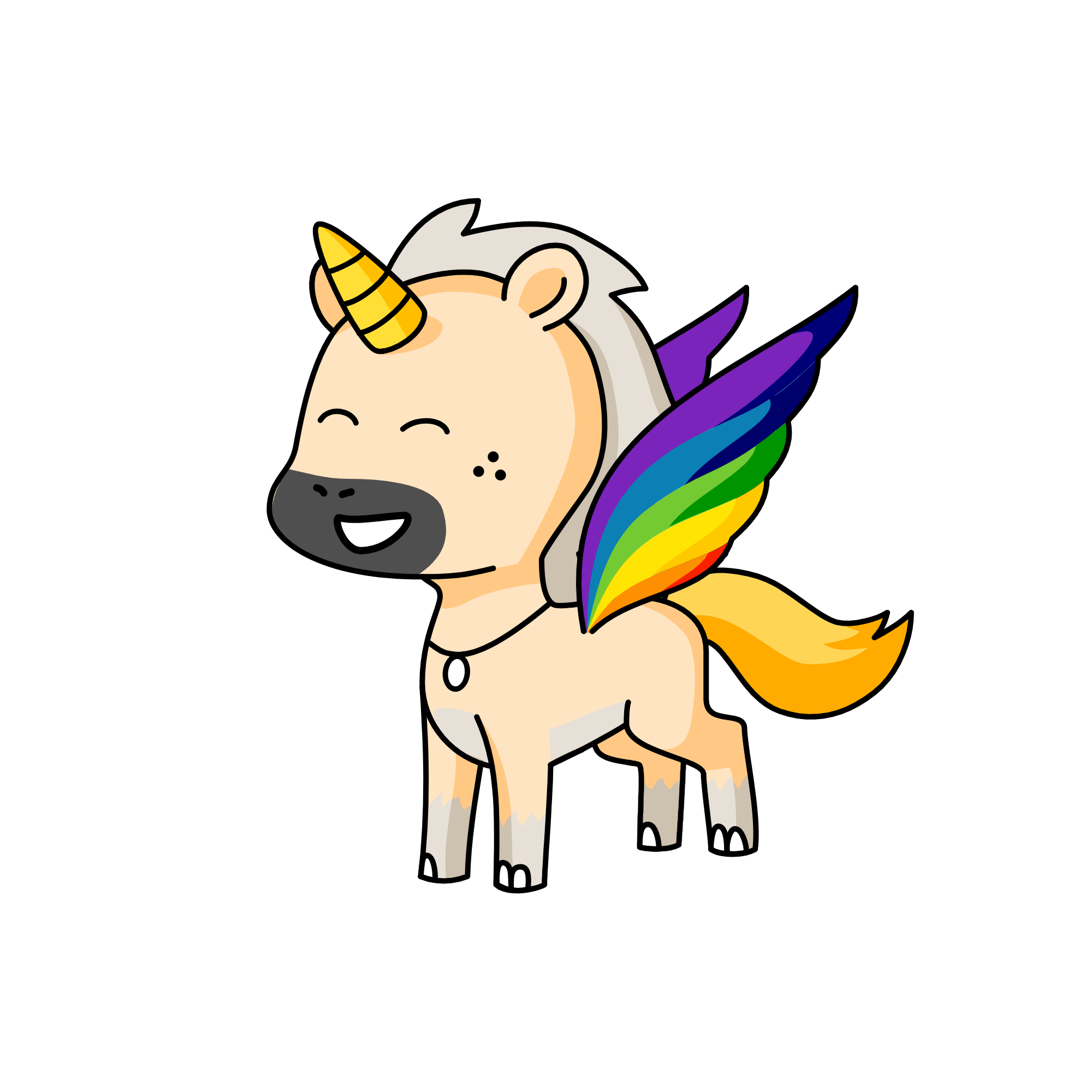 how to add wings ?!!?!! ?!! ??!!, the unicorn
