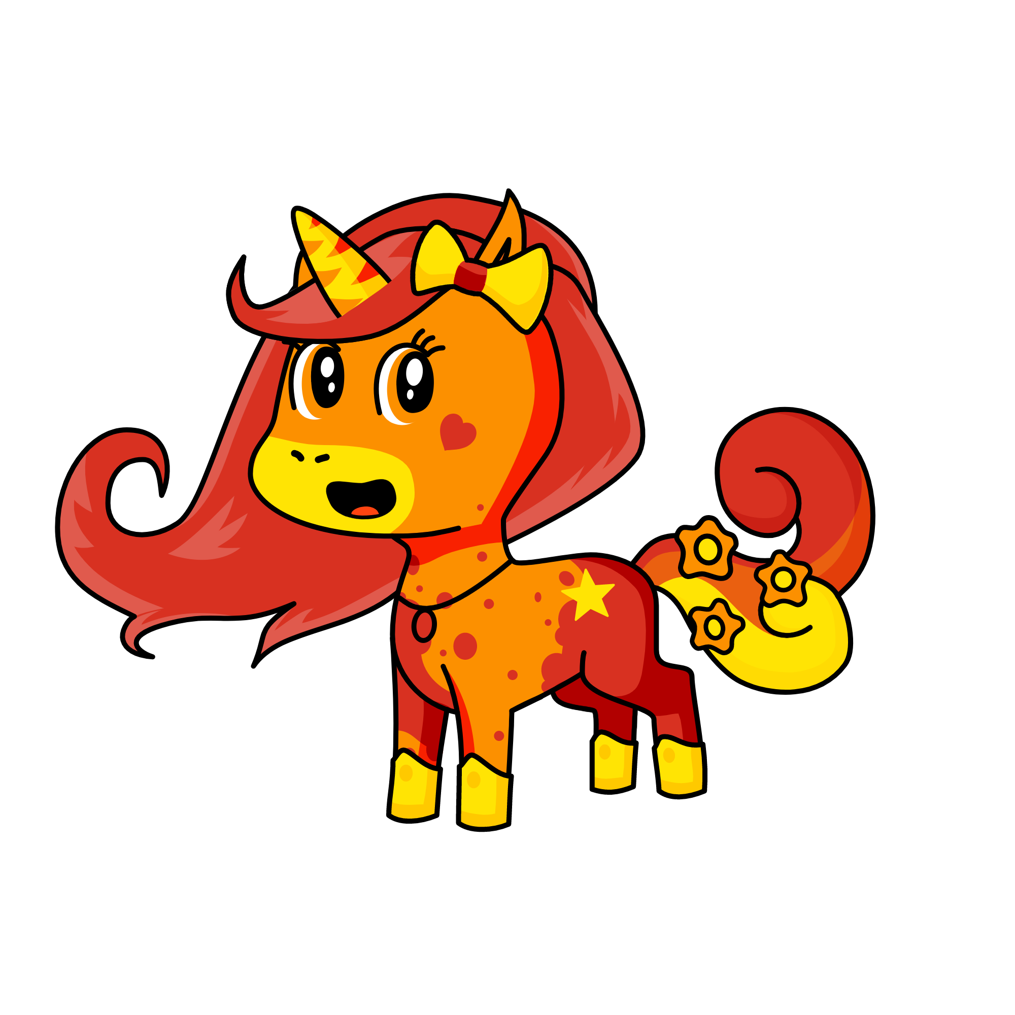 Fire unicorn, the unicorn