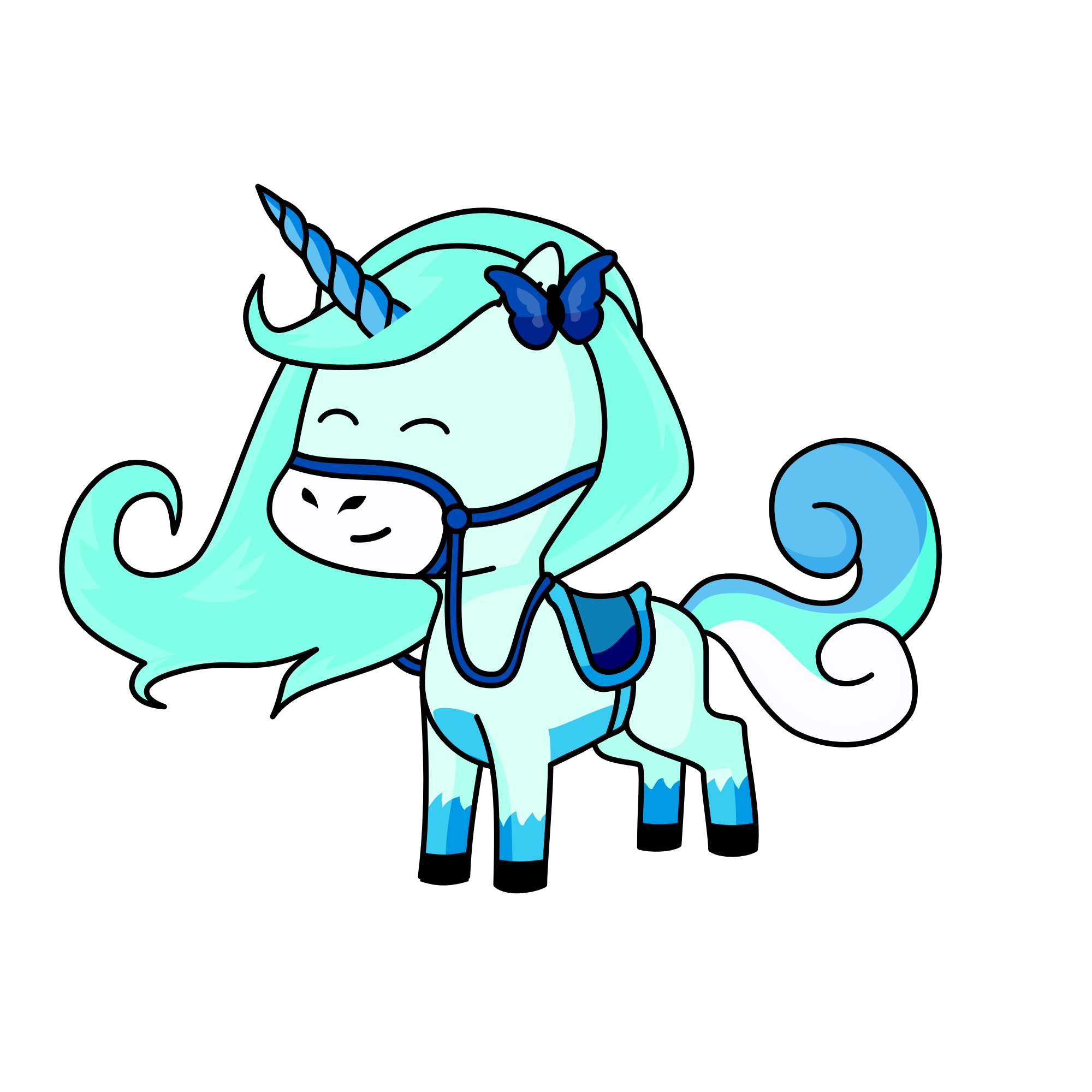 Elsa's noble steed, the unicorn