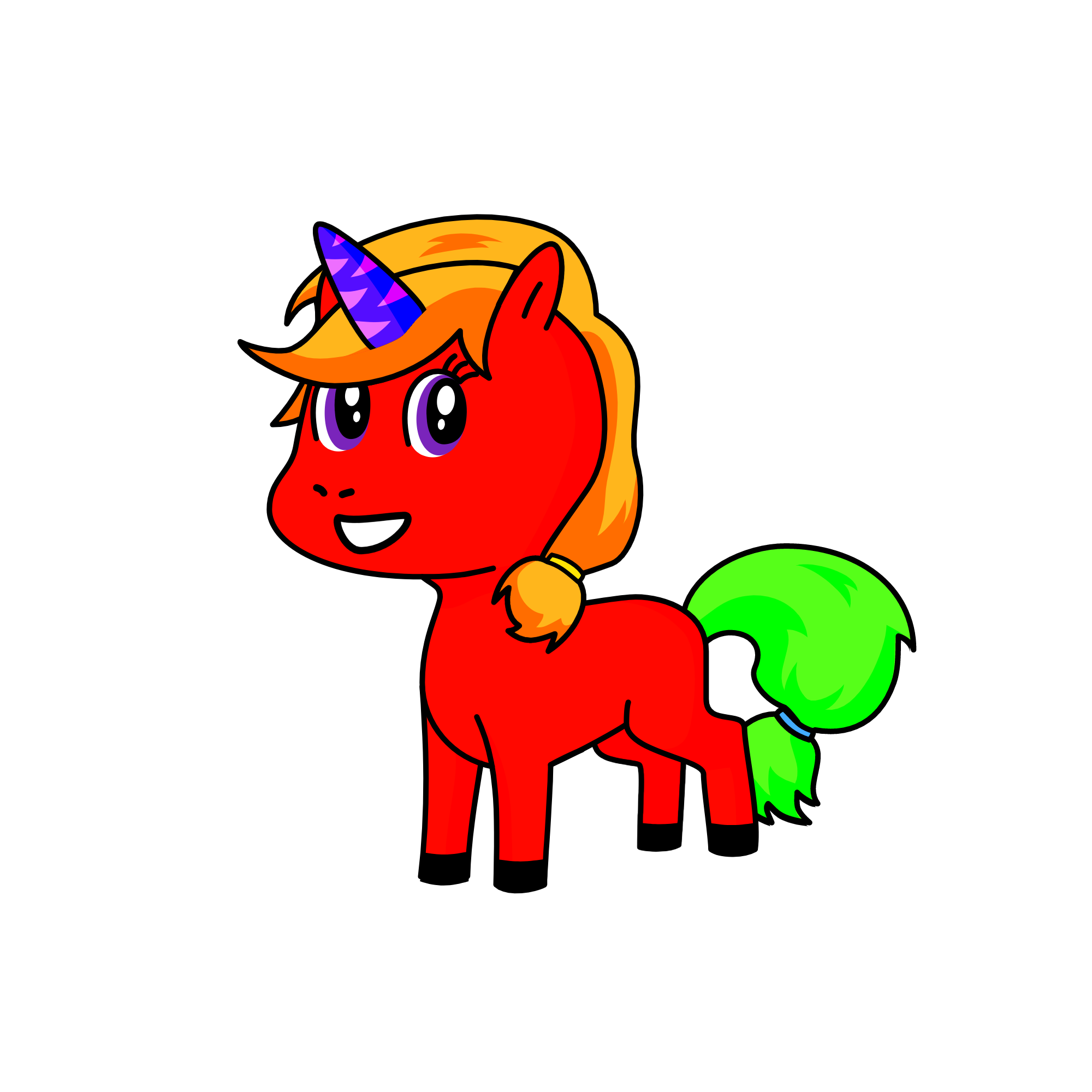 Rainbow, the unicorn