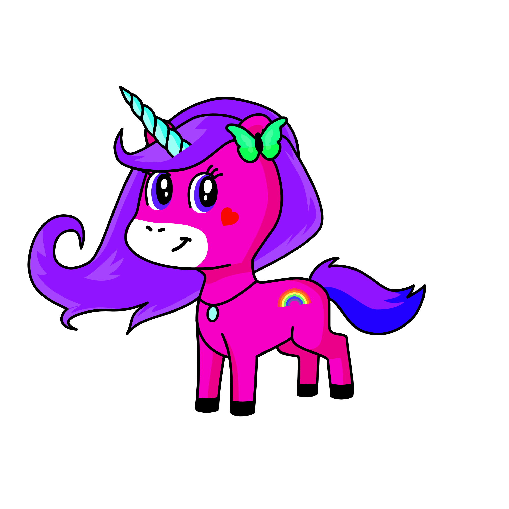 rainbow queen, the unicorn