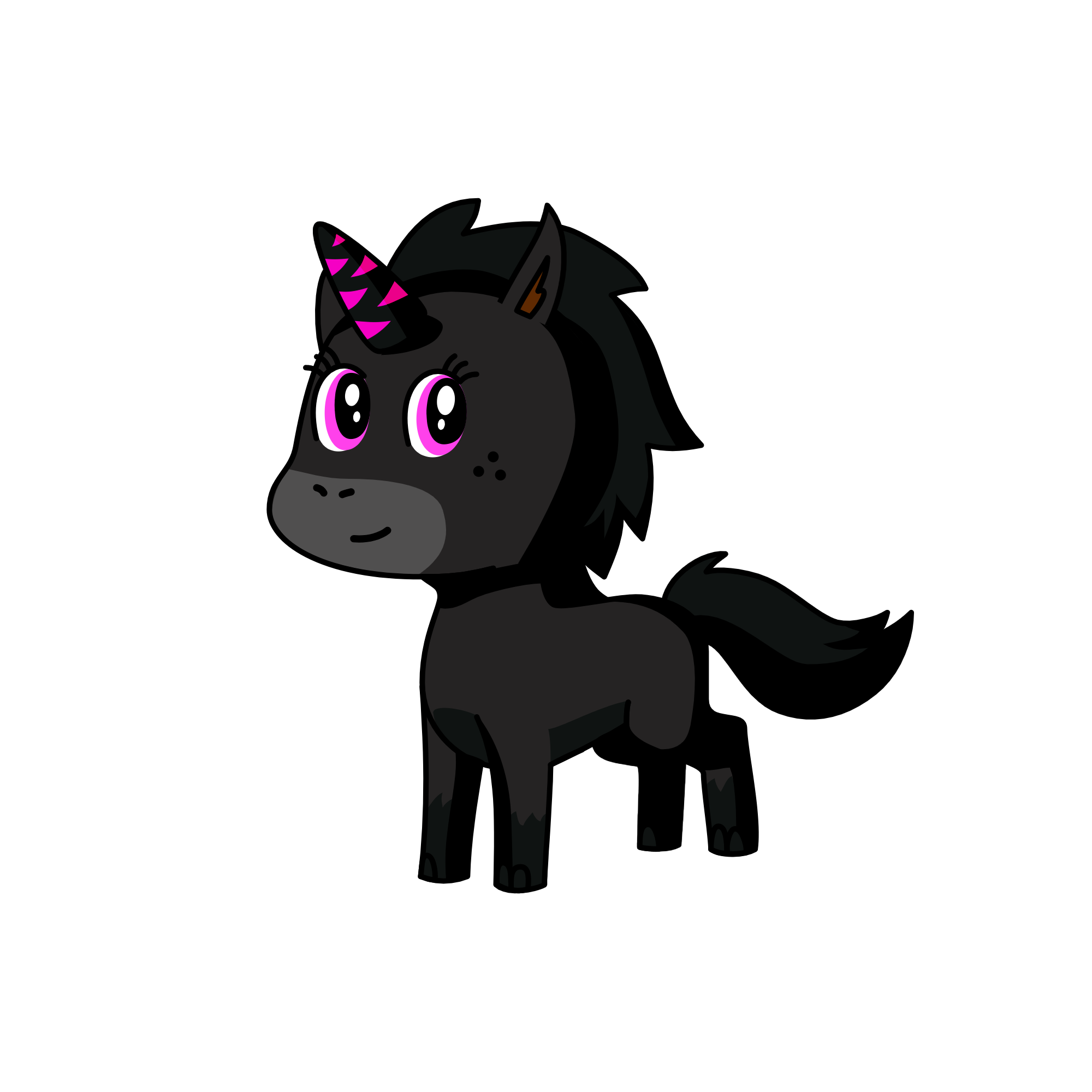 The Happy Black, the unicorn