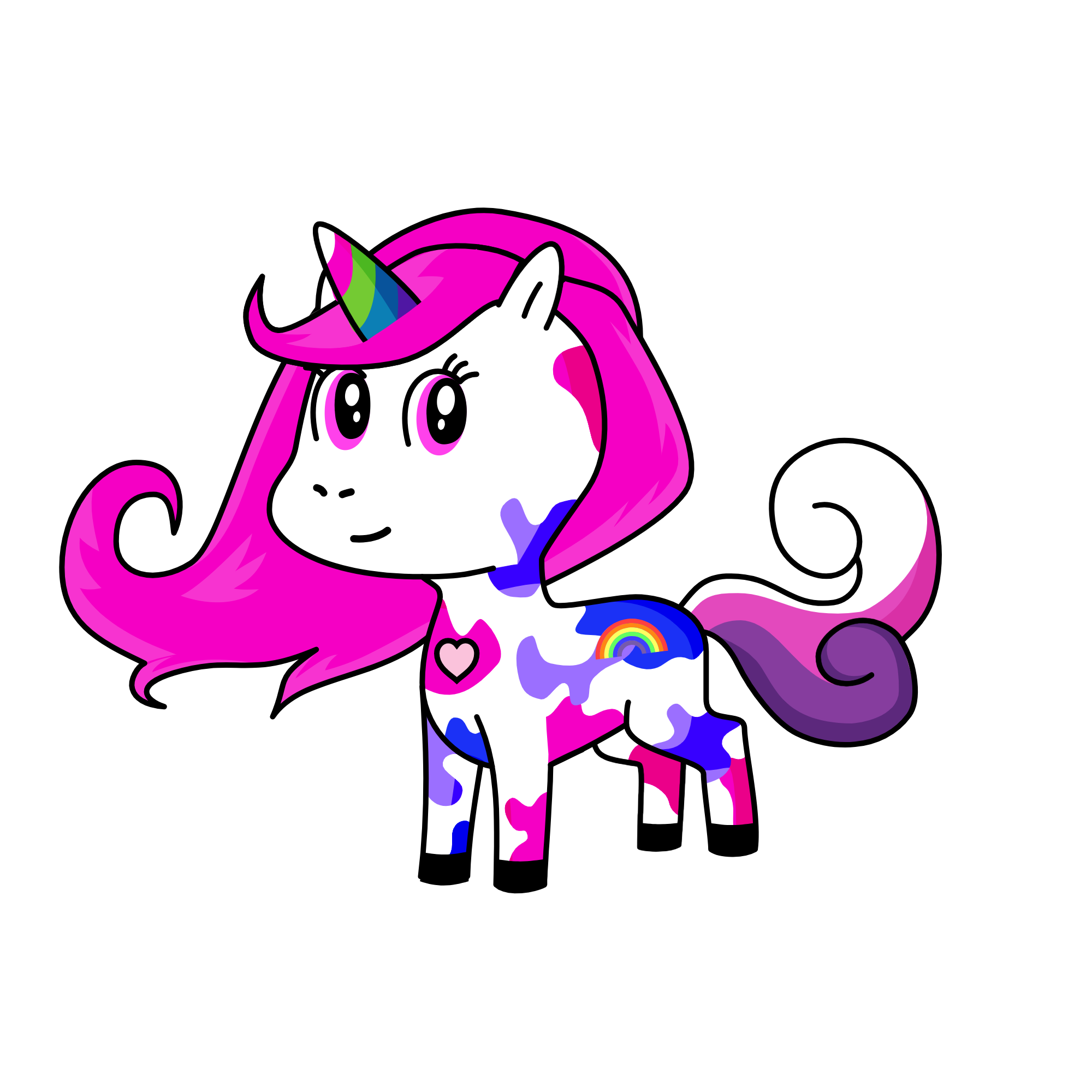 Rainbow, the unicorn