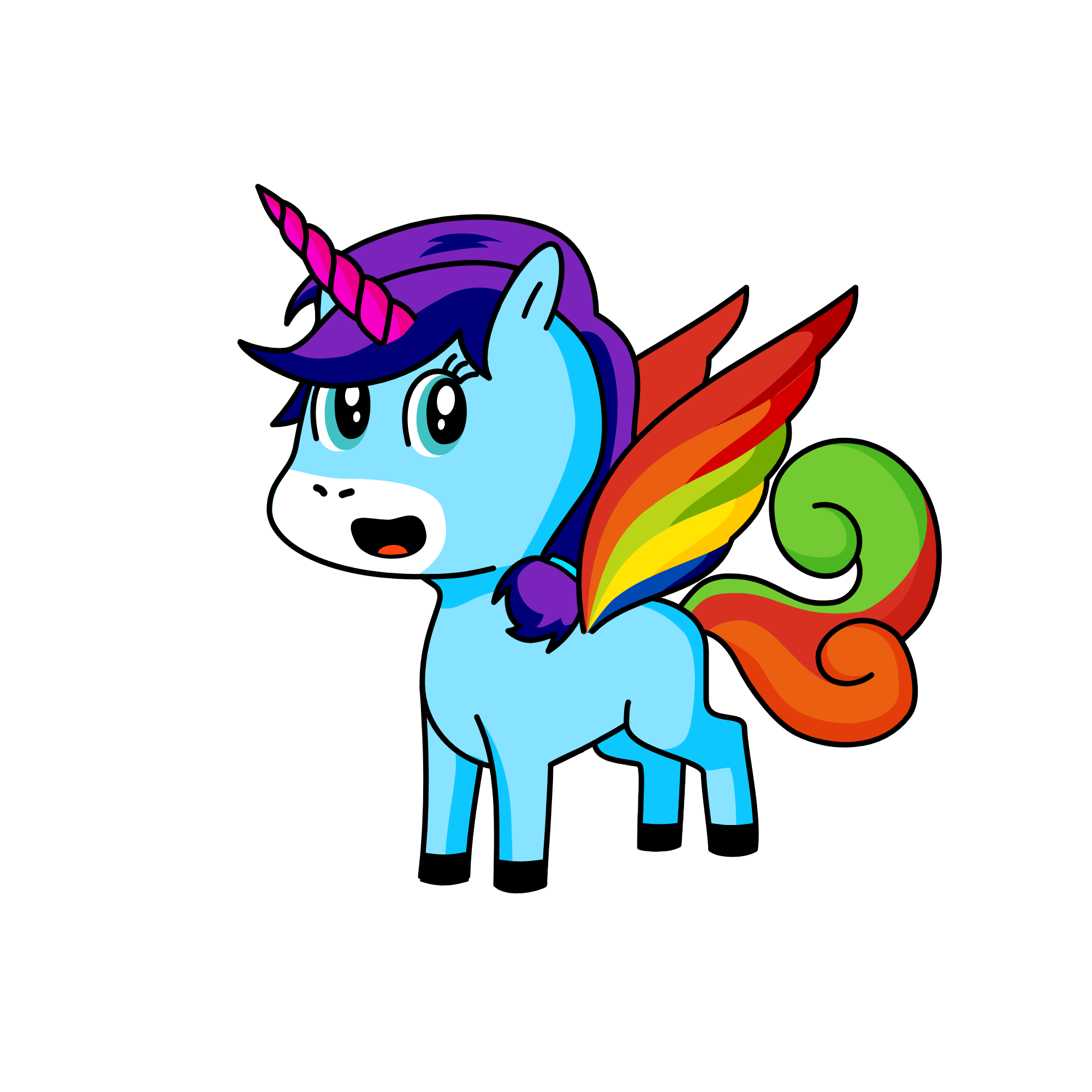 Rainbow Dash, the unicorn