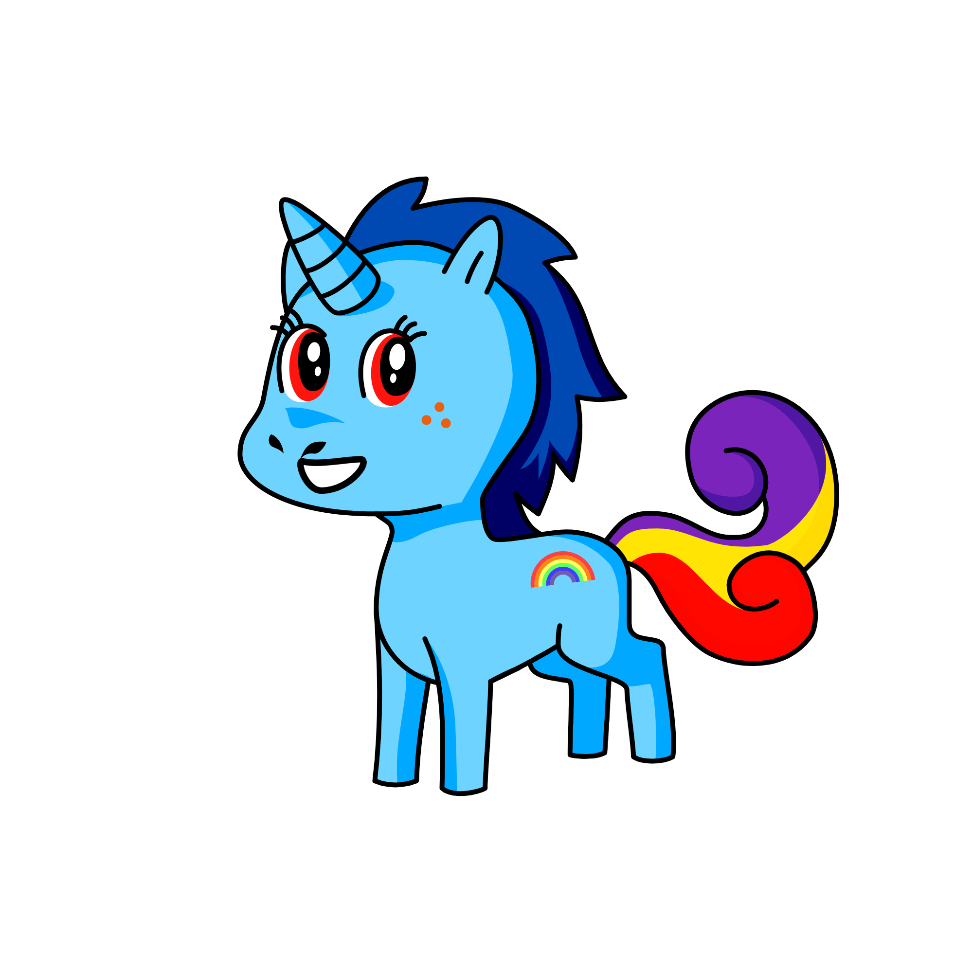 Rainbow Dash, the unicorn