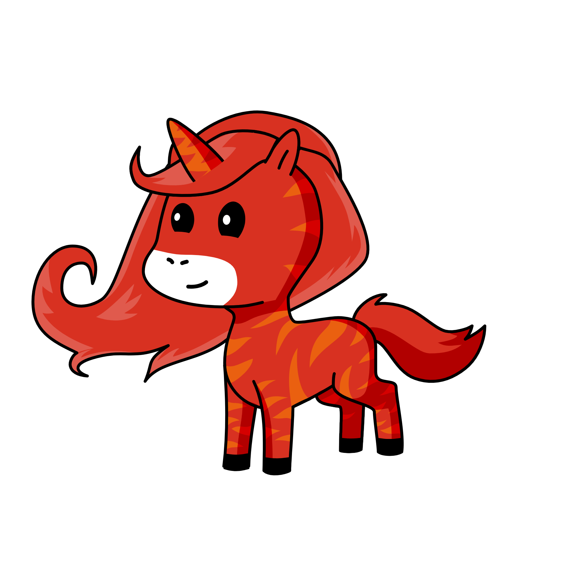 red, the unicorn