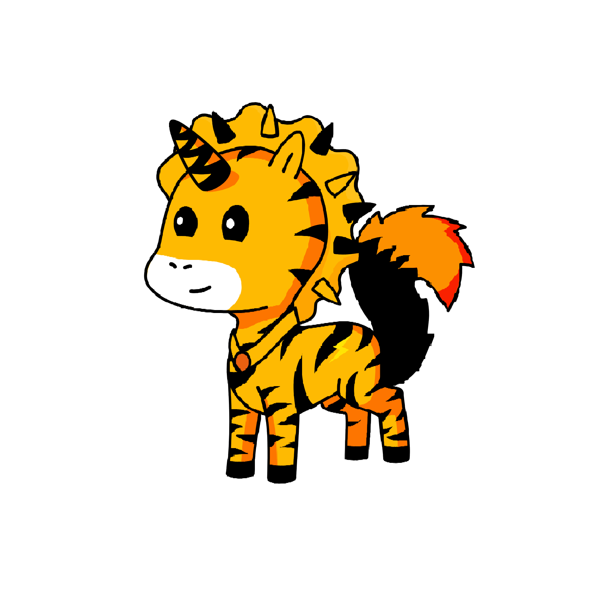 Twisting tiger, the unicorn