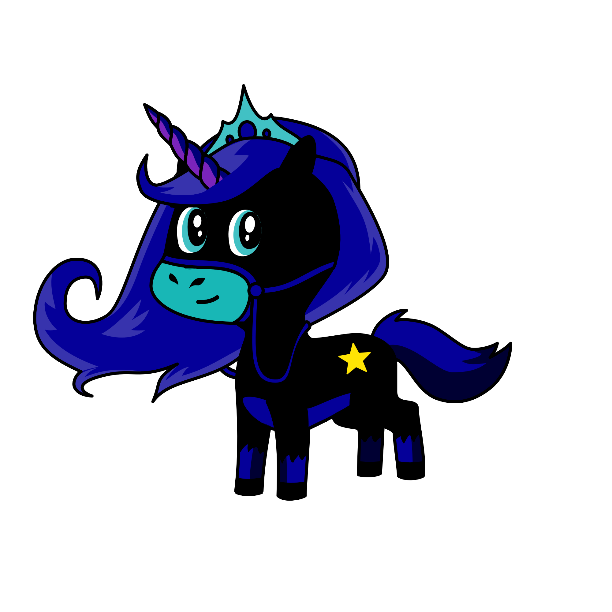 Moon queen, the unicorn