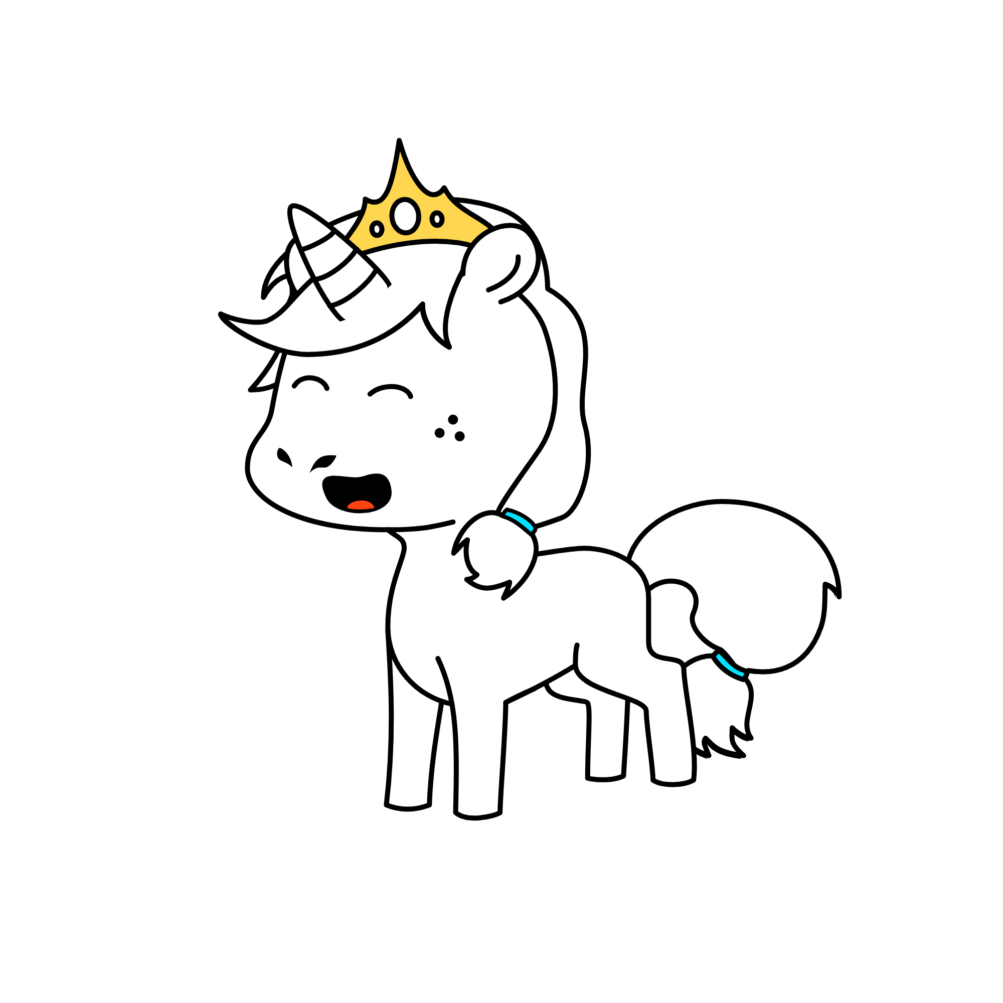 Cloud princess, the unicorn