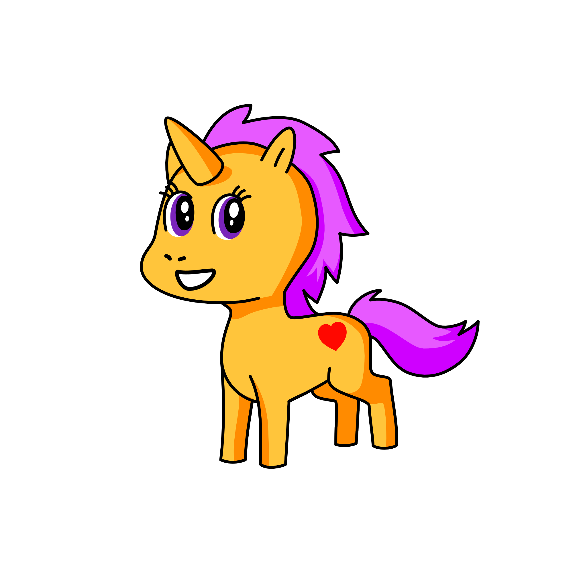 Scootaloo with horn and with no wings cause i don't no how to get them, the unicorn