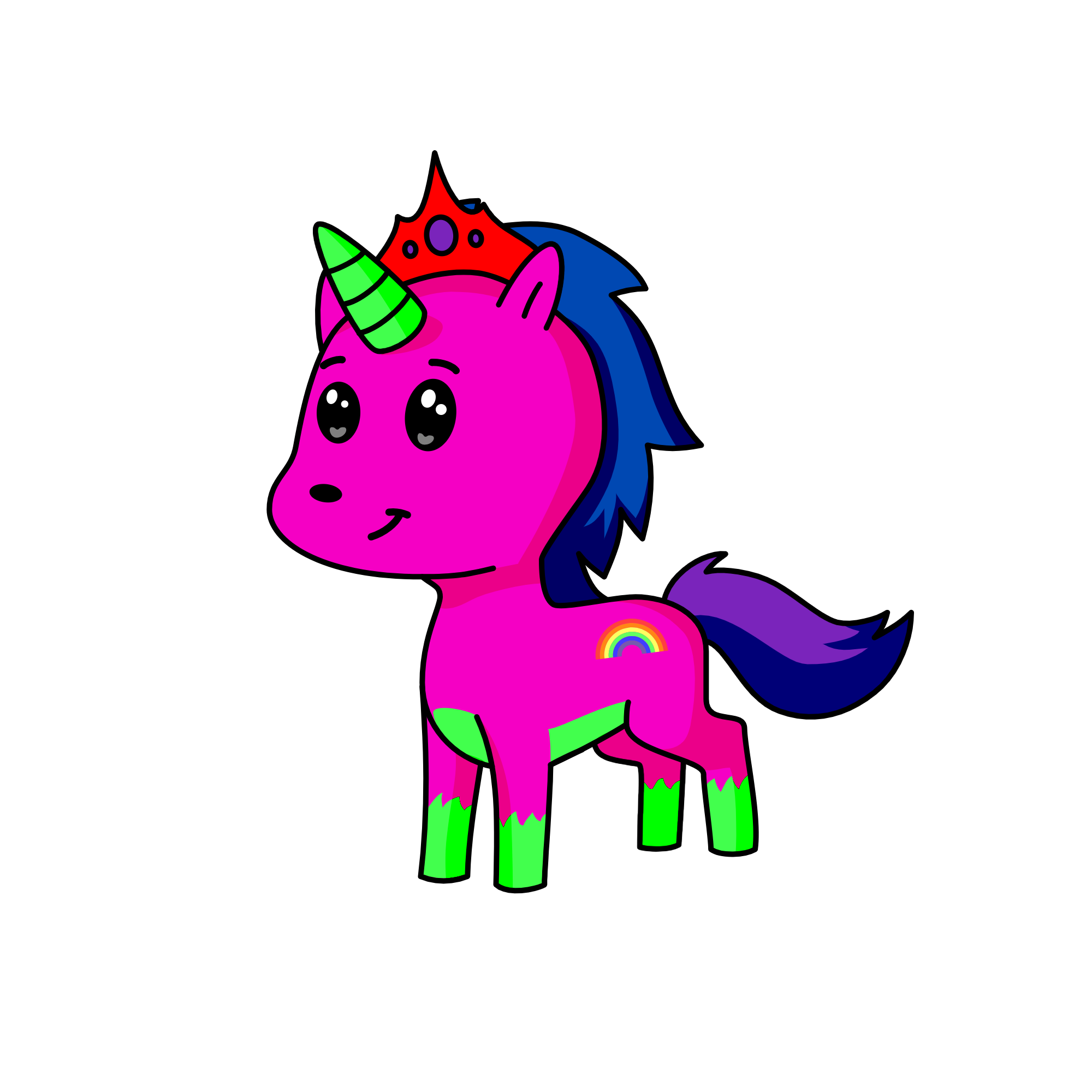 boofie the pink strawberry, the unicorn
