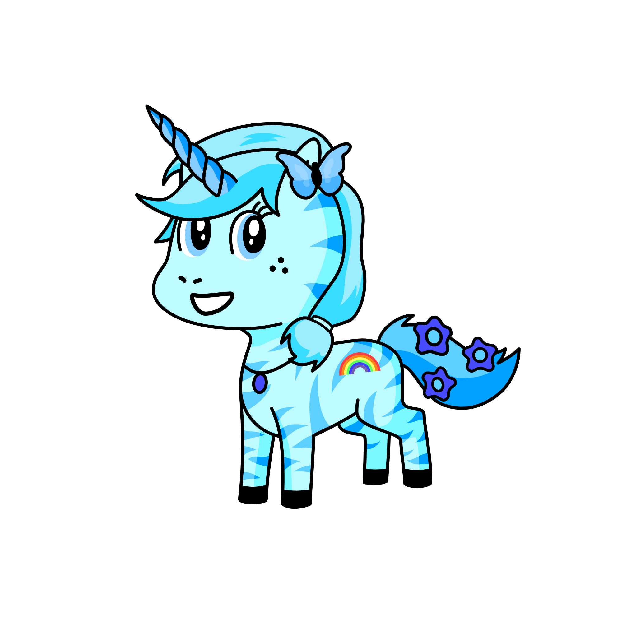blue berry, the unicorn