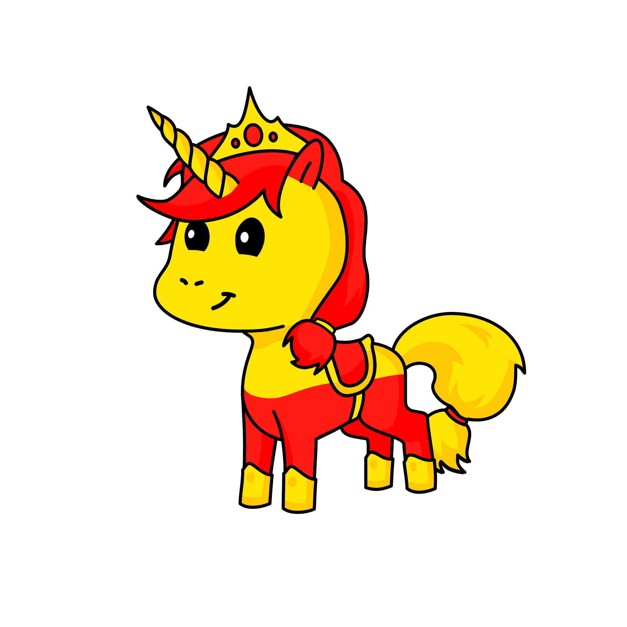 Red 'n' Yellow, the unicorn