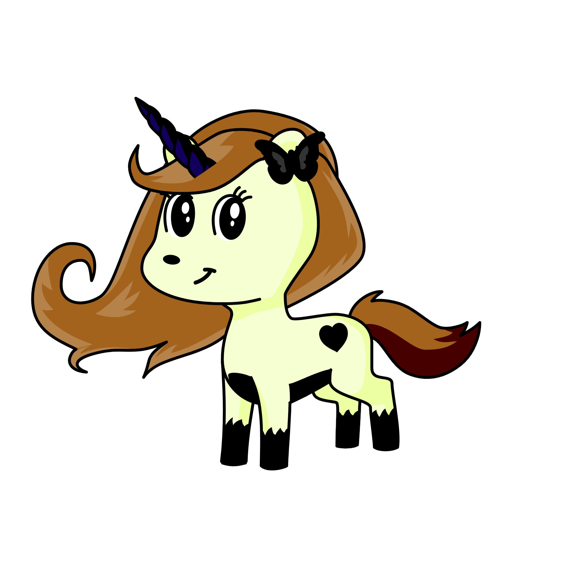 just say sweet as uni milky white, the unicorn