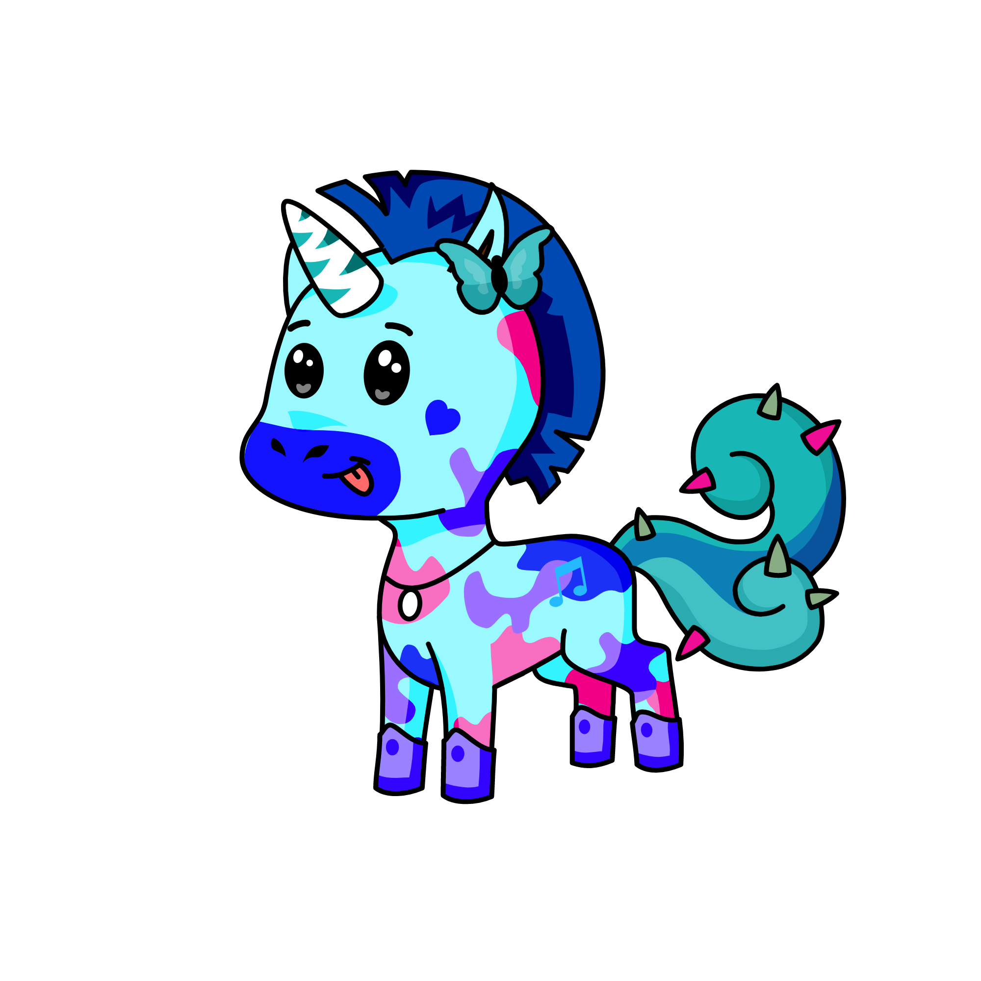 Blue, the unicorn