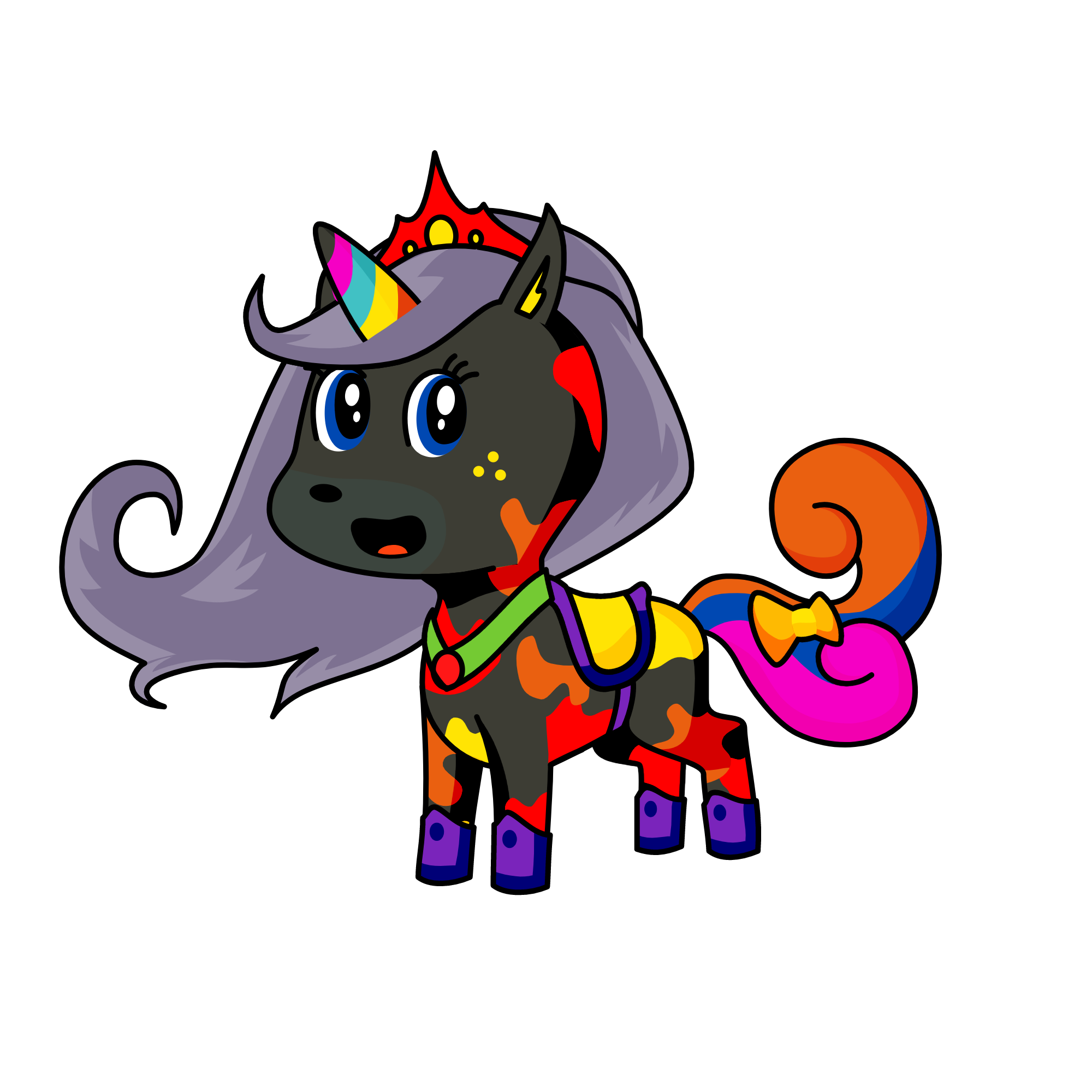 Dark moon, the unicorn