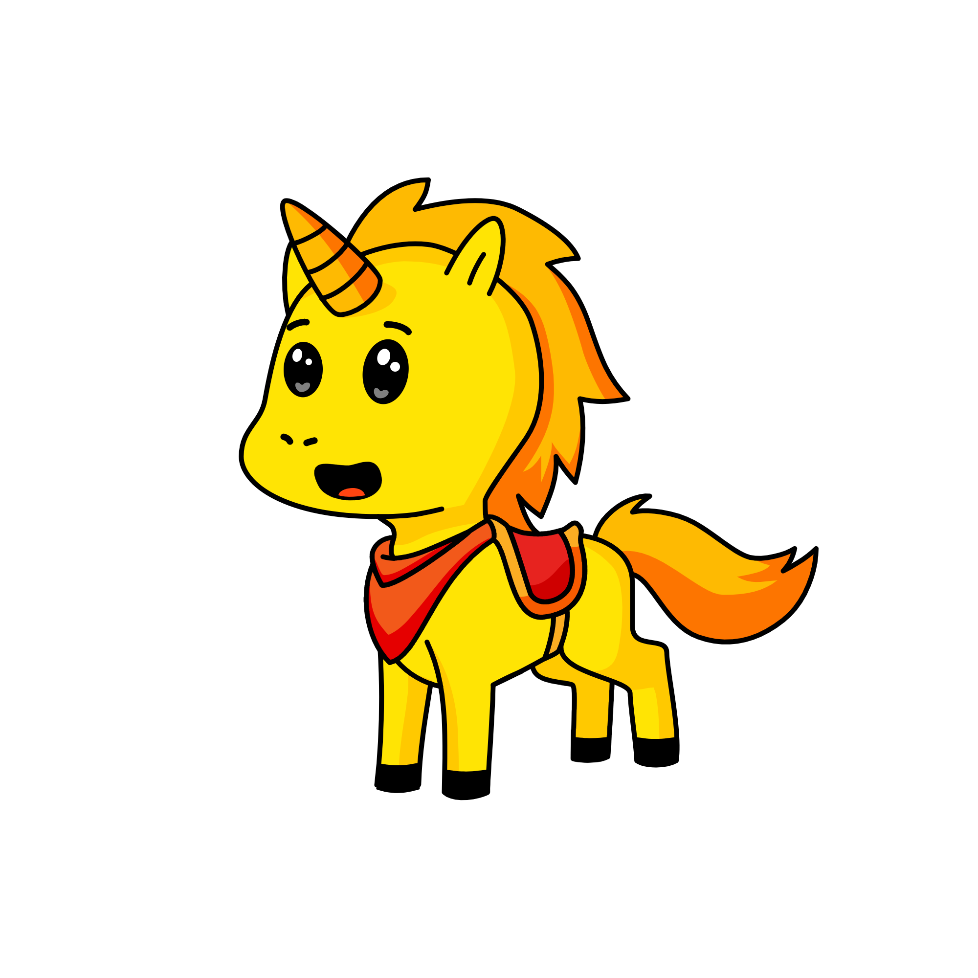 Sunset, the unicorn