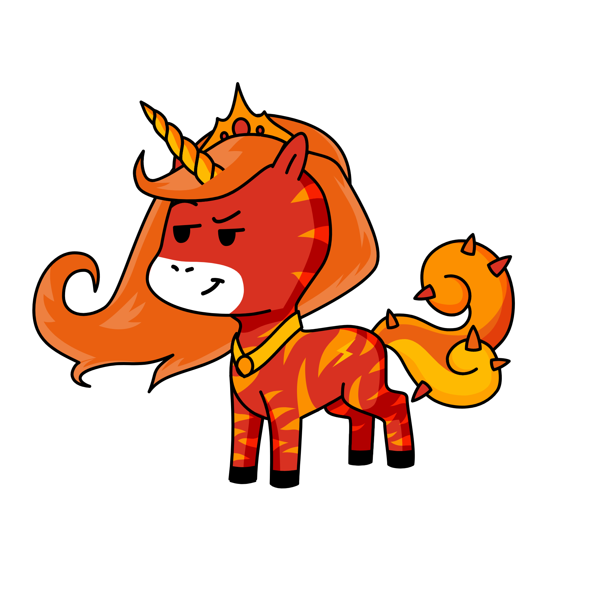 Queen fire of all fire unicorns, the unicorn