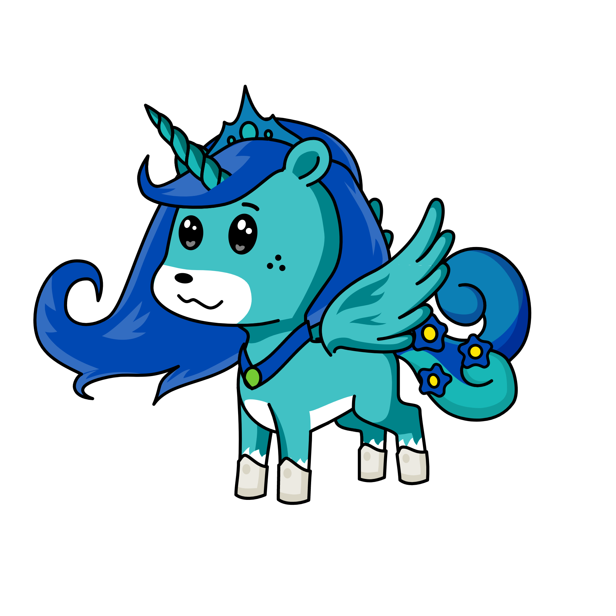 watercornqueensky, the unicorn