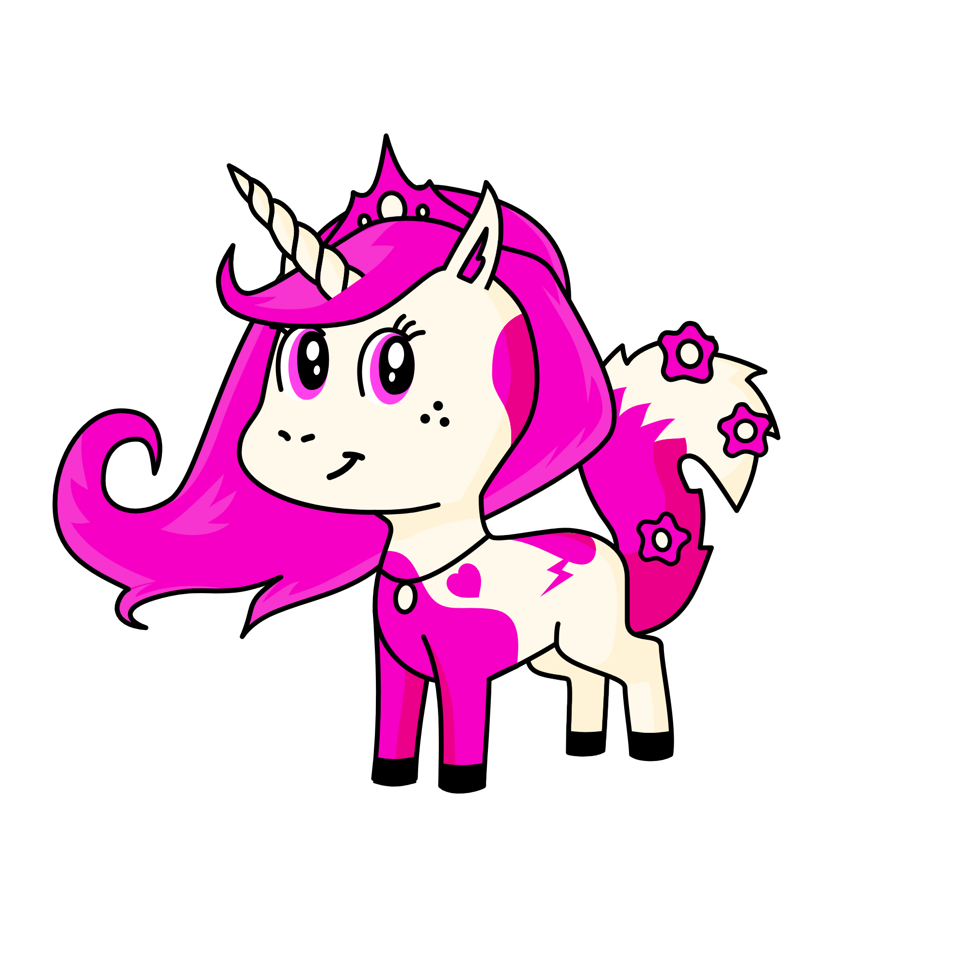 pink star, the unicorn