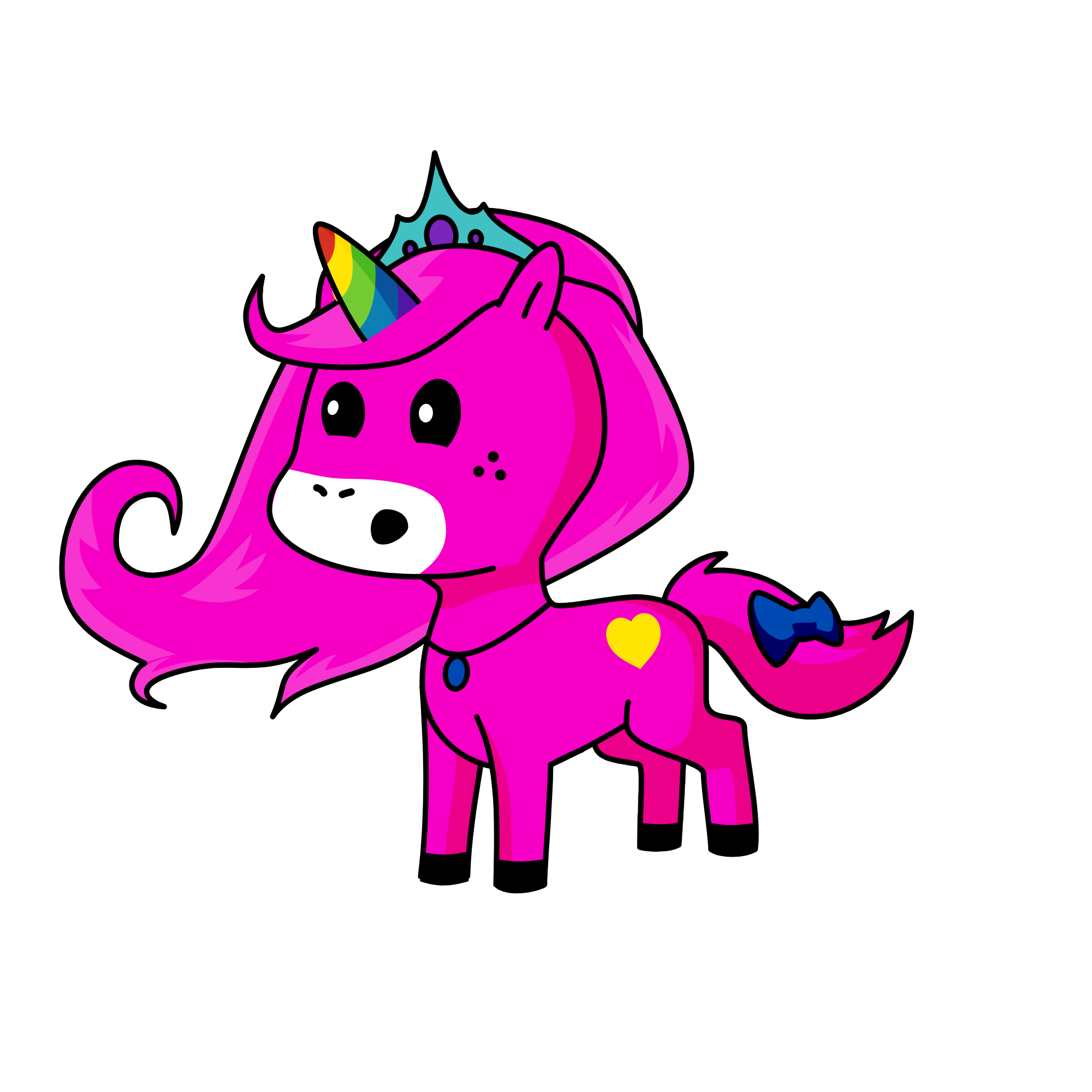 pink , the unicorn
