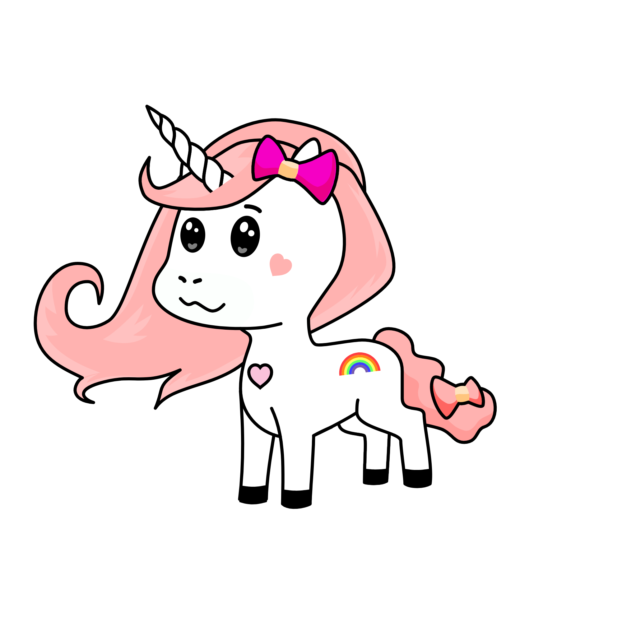 Bow Cupcake, the unicorn