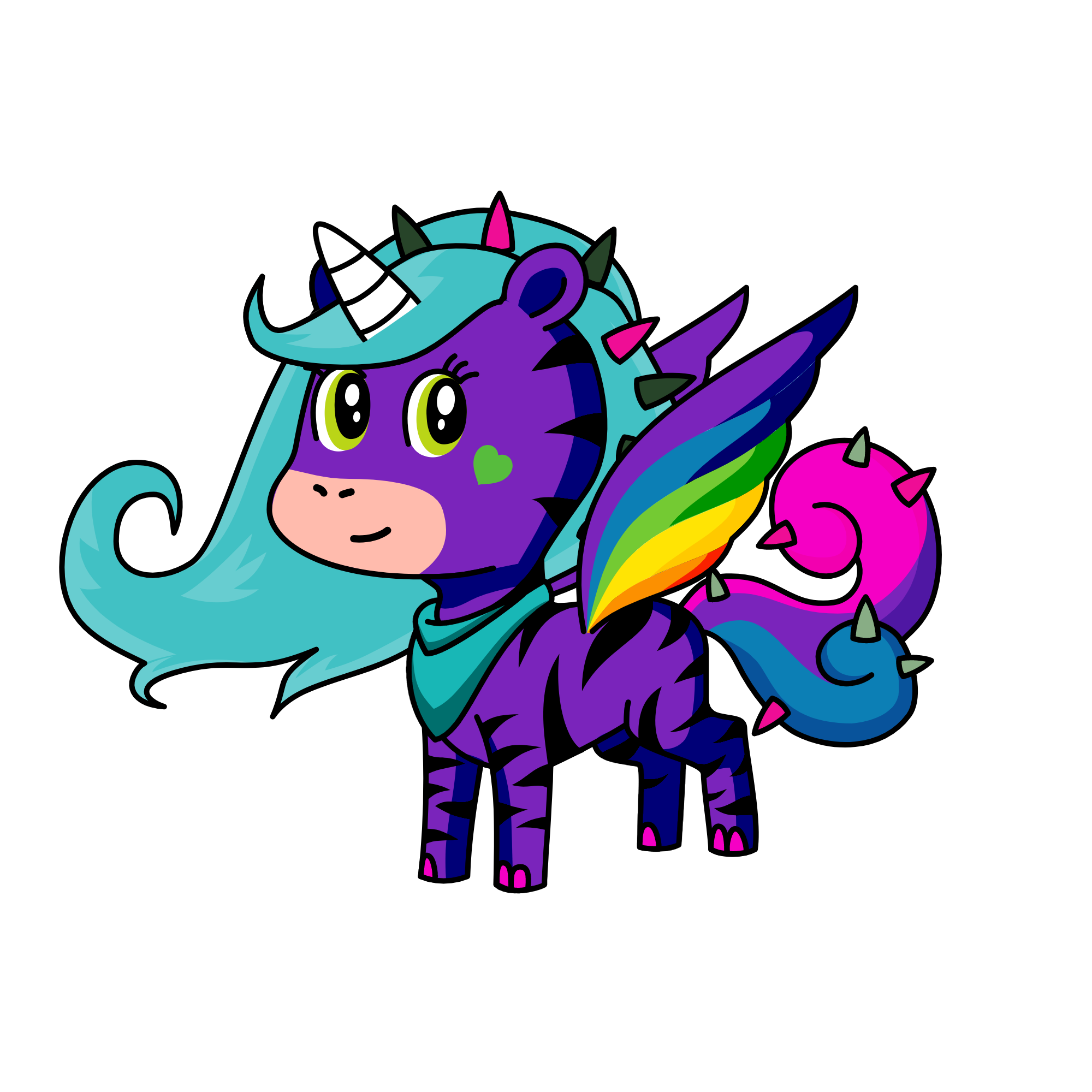 Rainbow, the unicorn