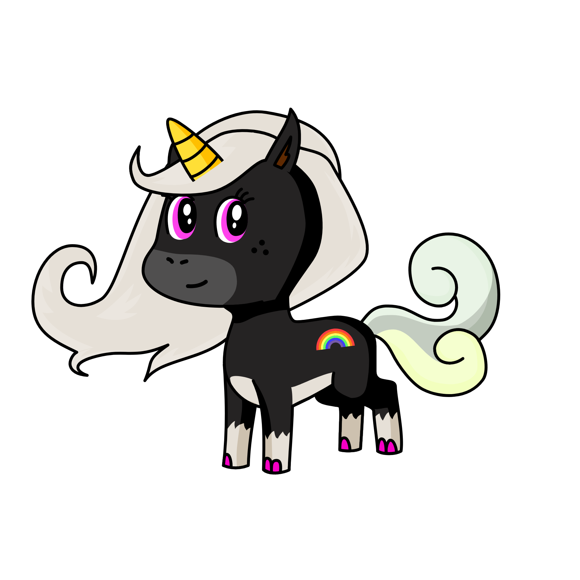 BLACK, the unicorn