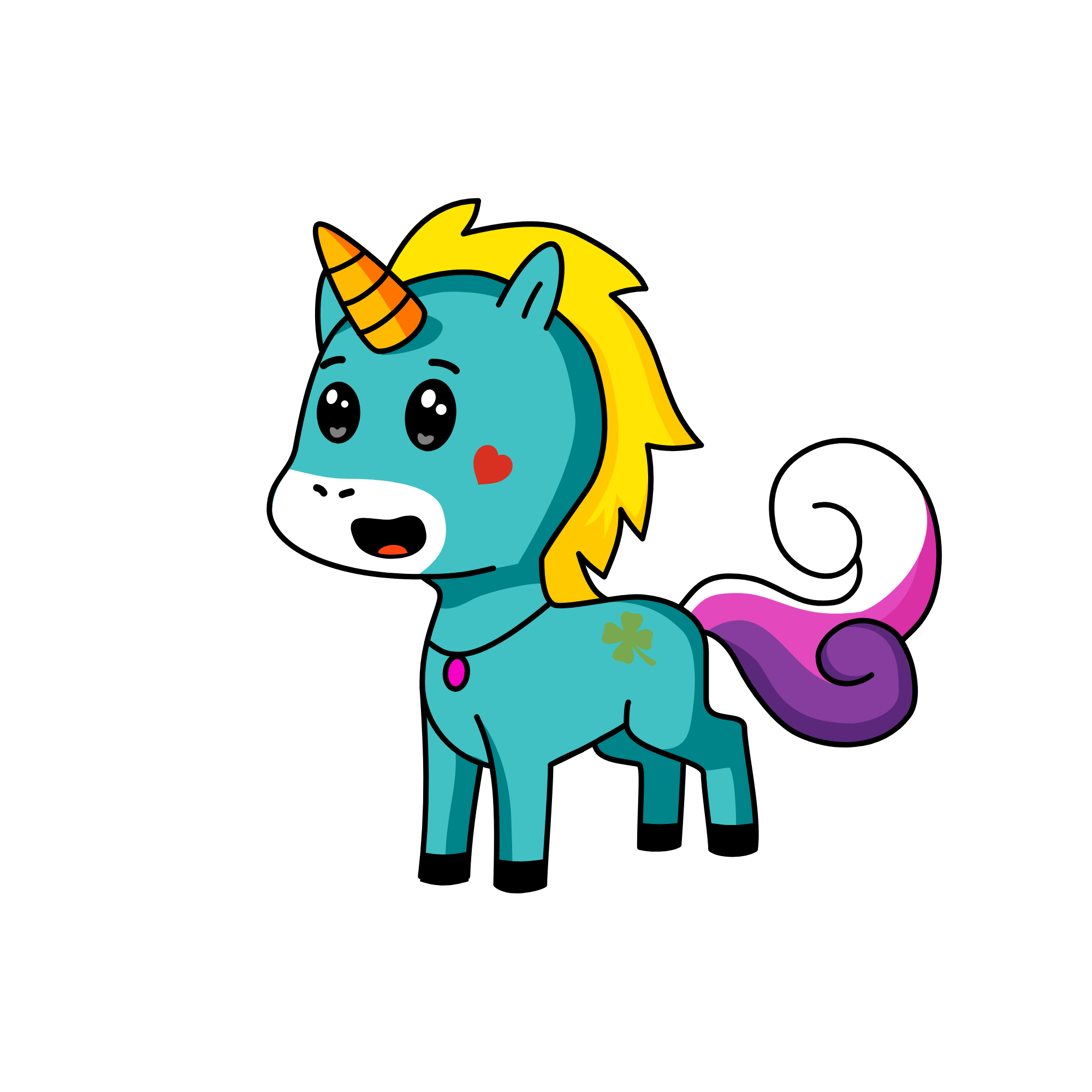 snowy snow, the unicorn