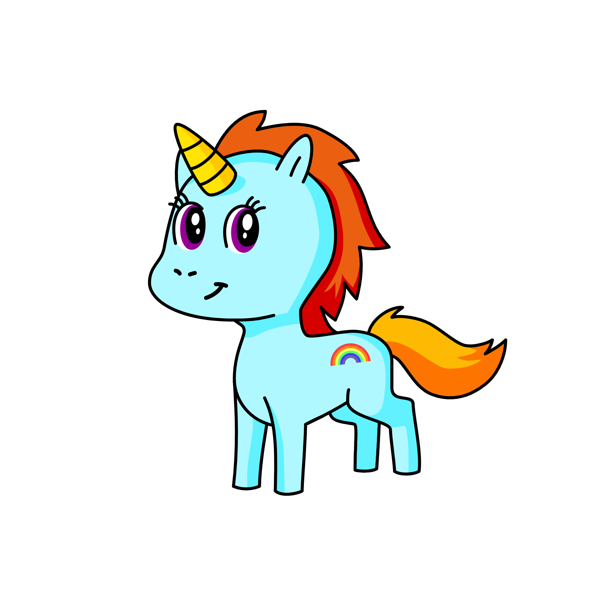 Rainbow Dash, the unicorn
