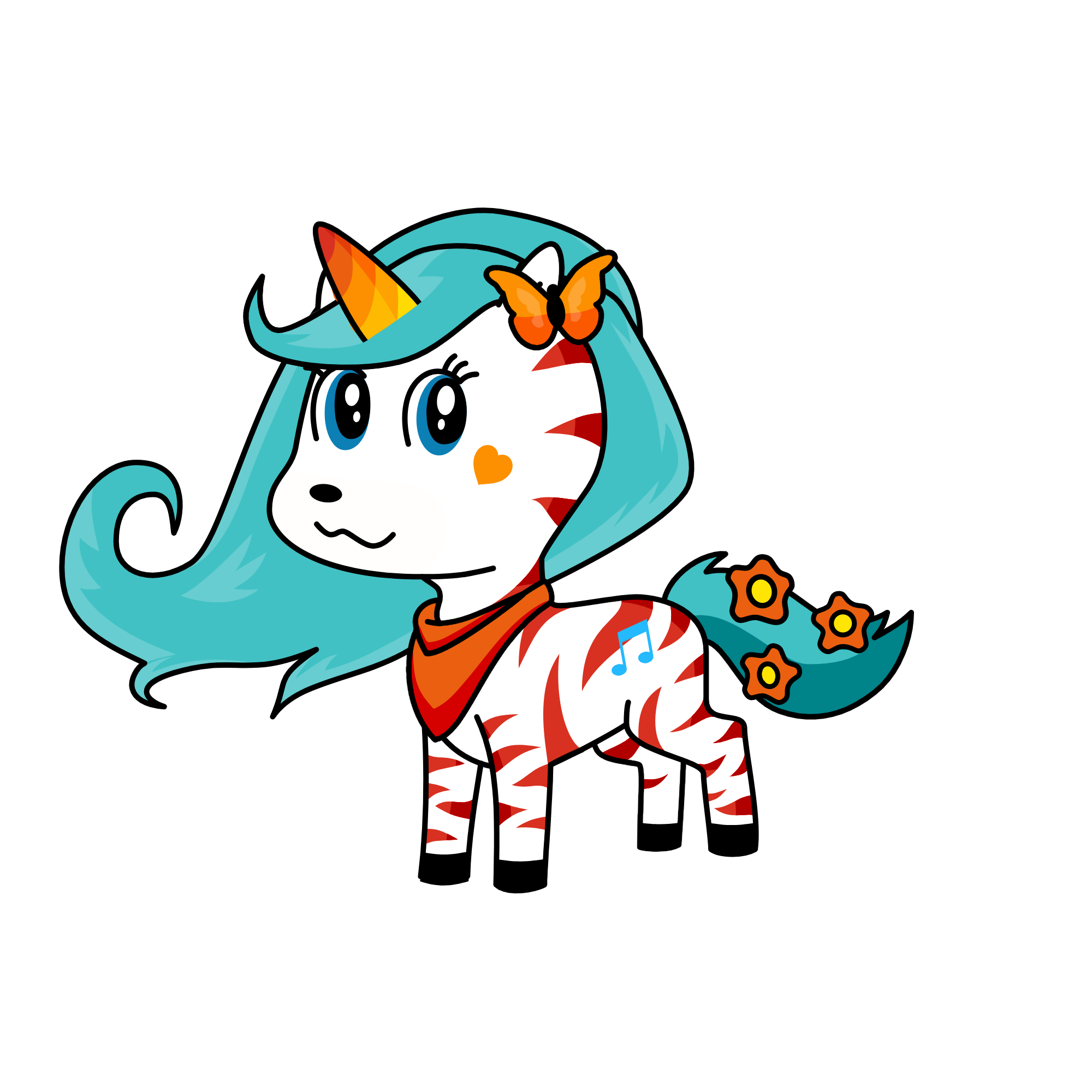sunset, the unicorn