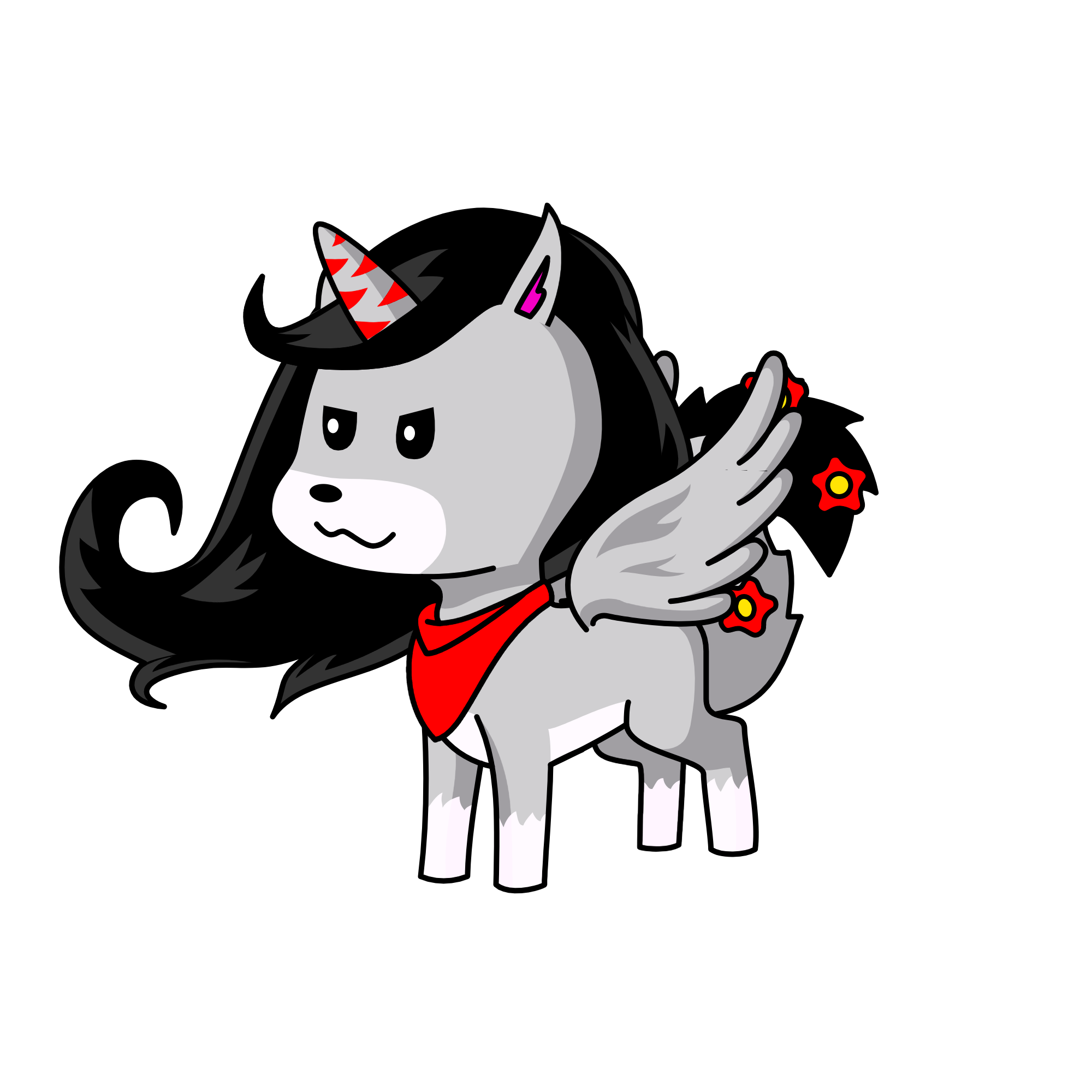 Wolfy with wings, the unicorn