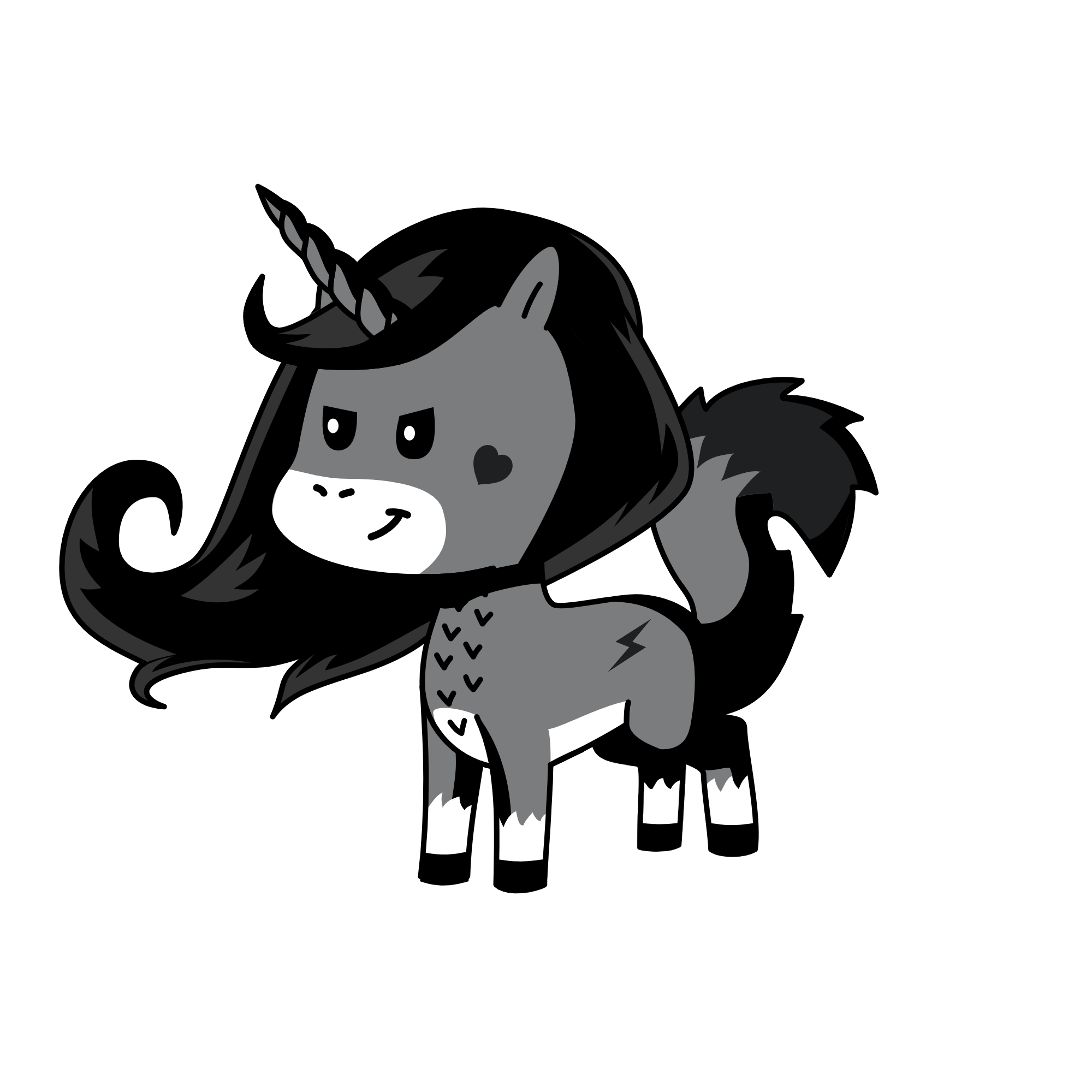 wolf girl, the unicorn