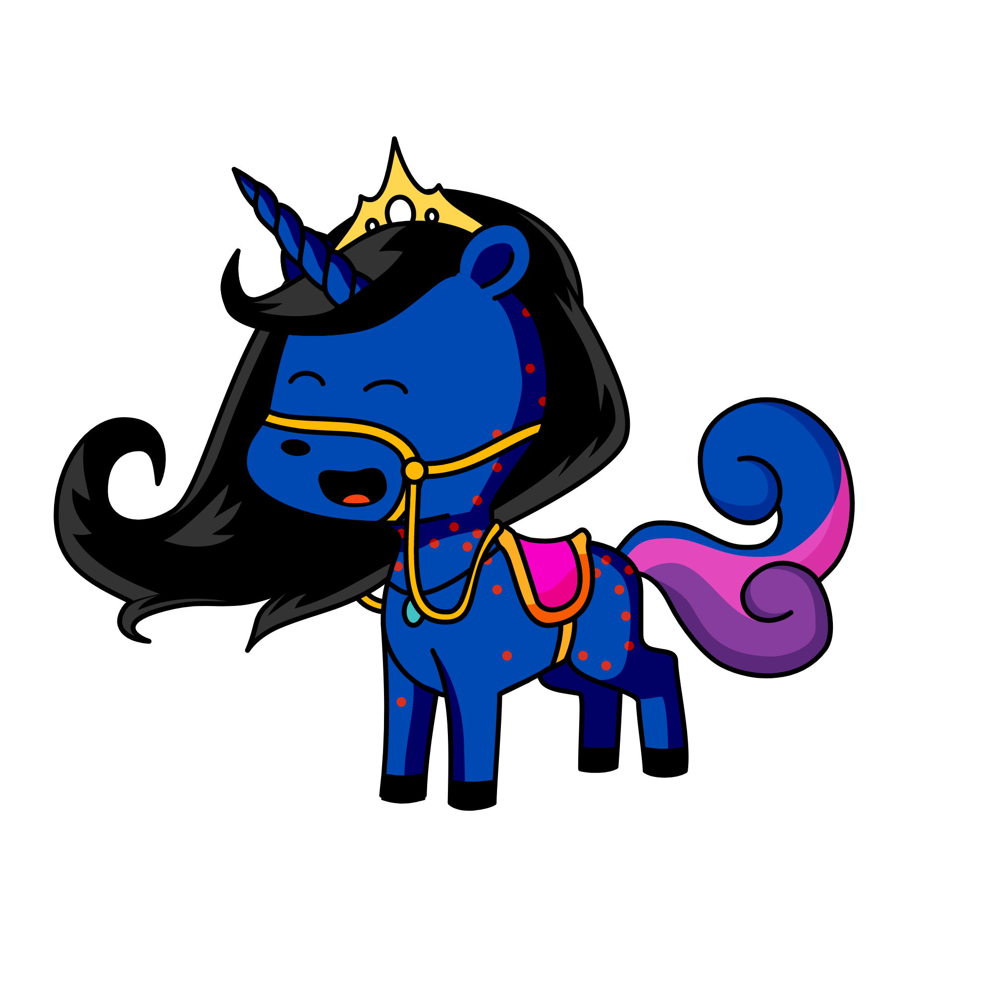 Blue, the unicorn