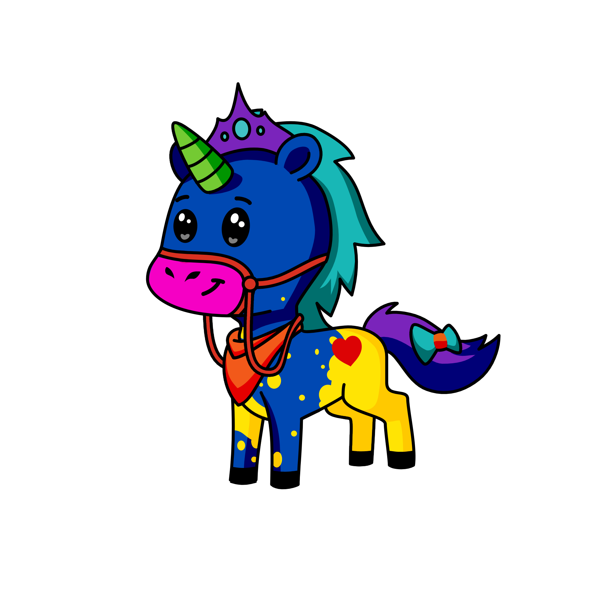 V UBLK VGYH, the unicorn
