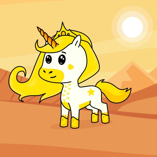 Best friend of bright gold sun who designs amazing unicorns.