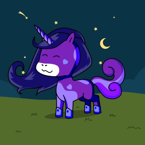 Best friend of Purple  who designs amazing unicorns.
