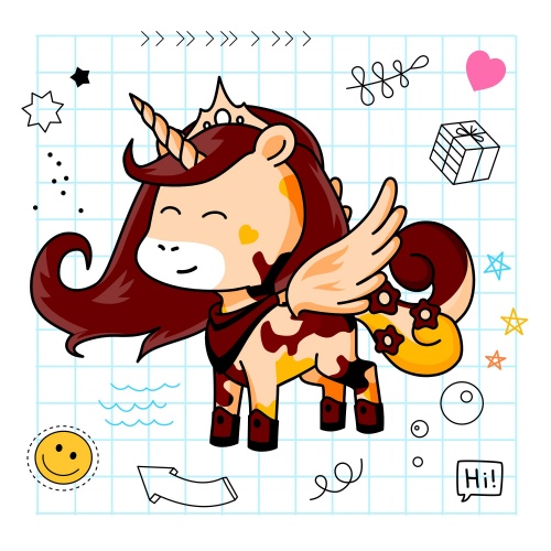 Best friend of Prim who designs amazing unicorns.