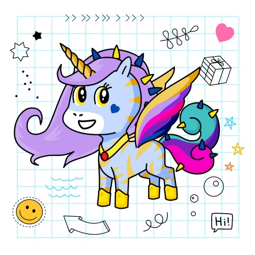 Best friend of Saniyah who designs amazing unicorns.