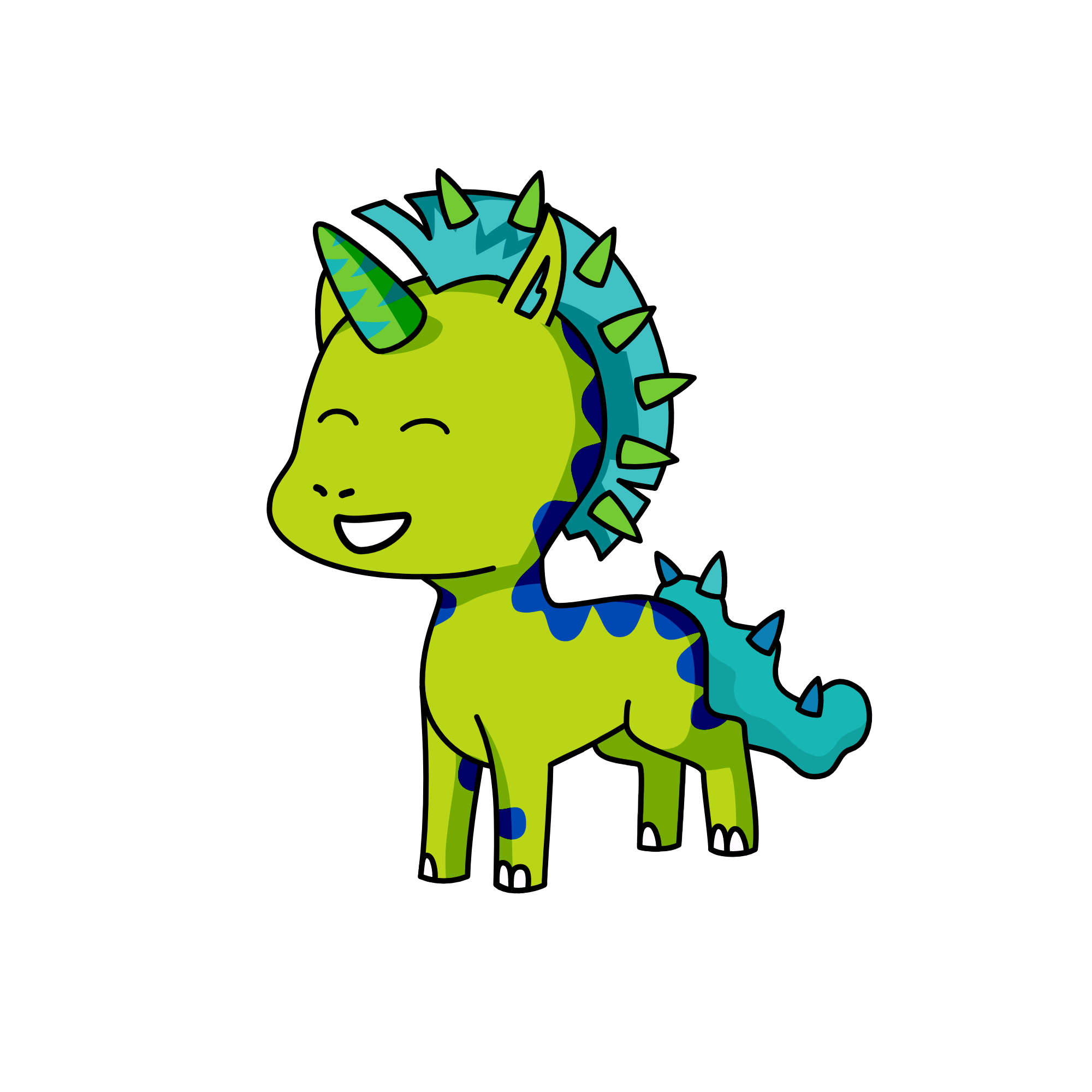 Dragon, the unicorn