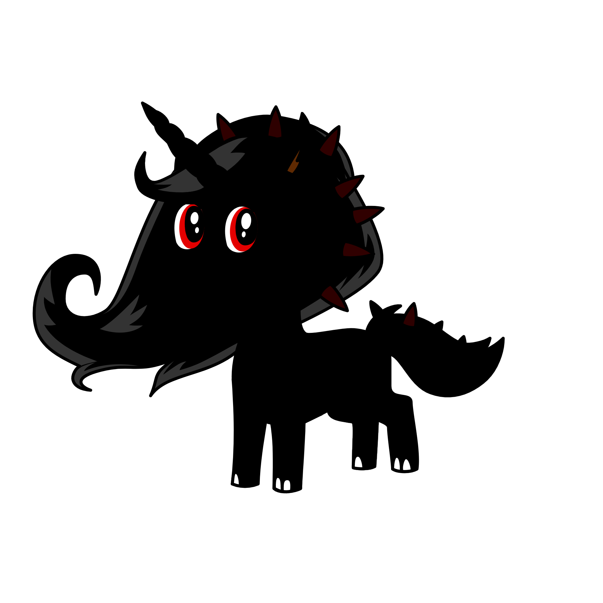 Moonless Night, the unicorn