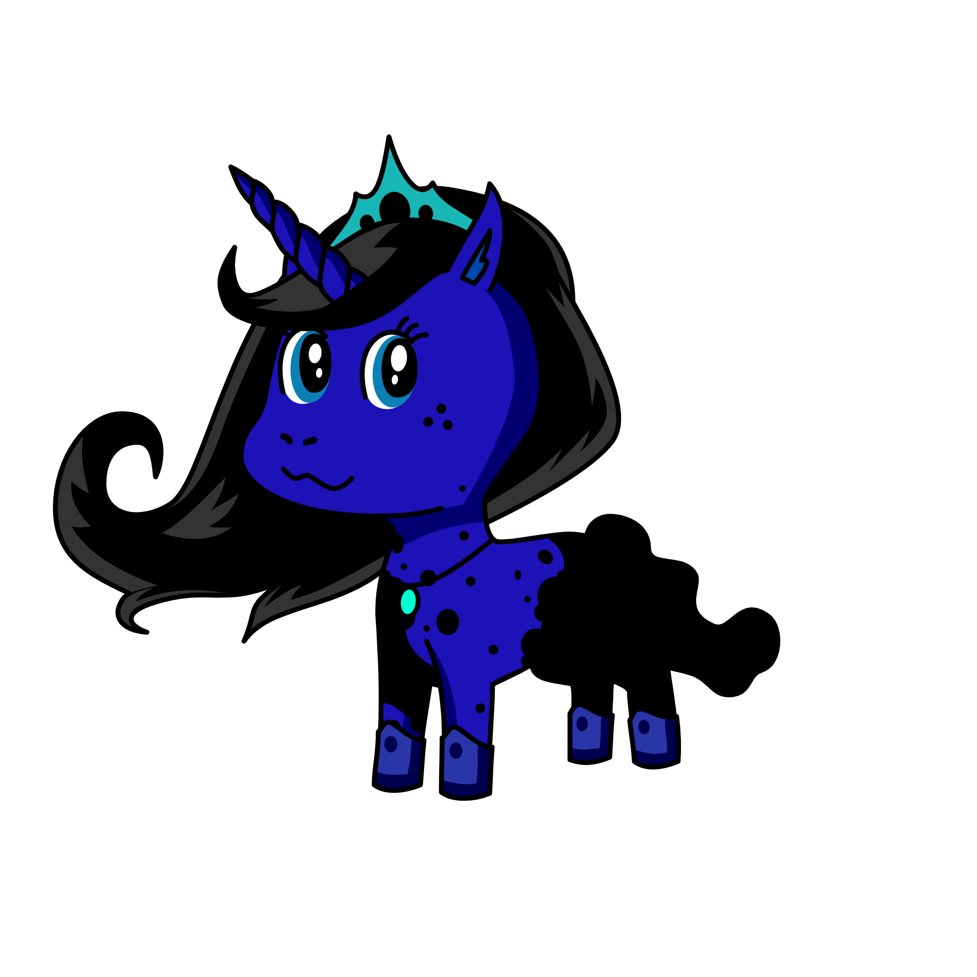 Queen Luna, the unicorn