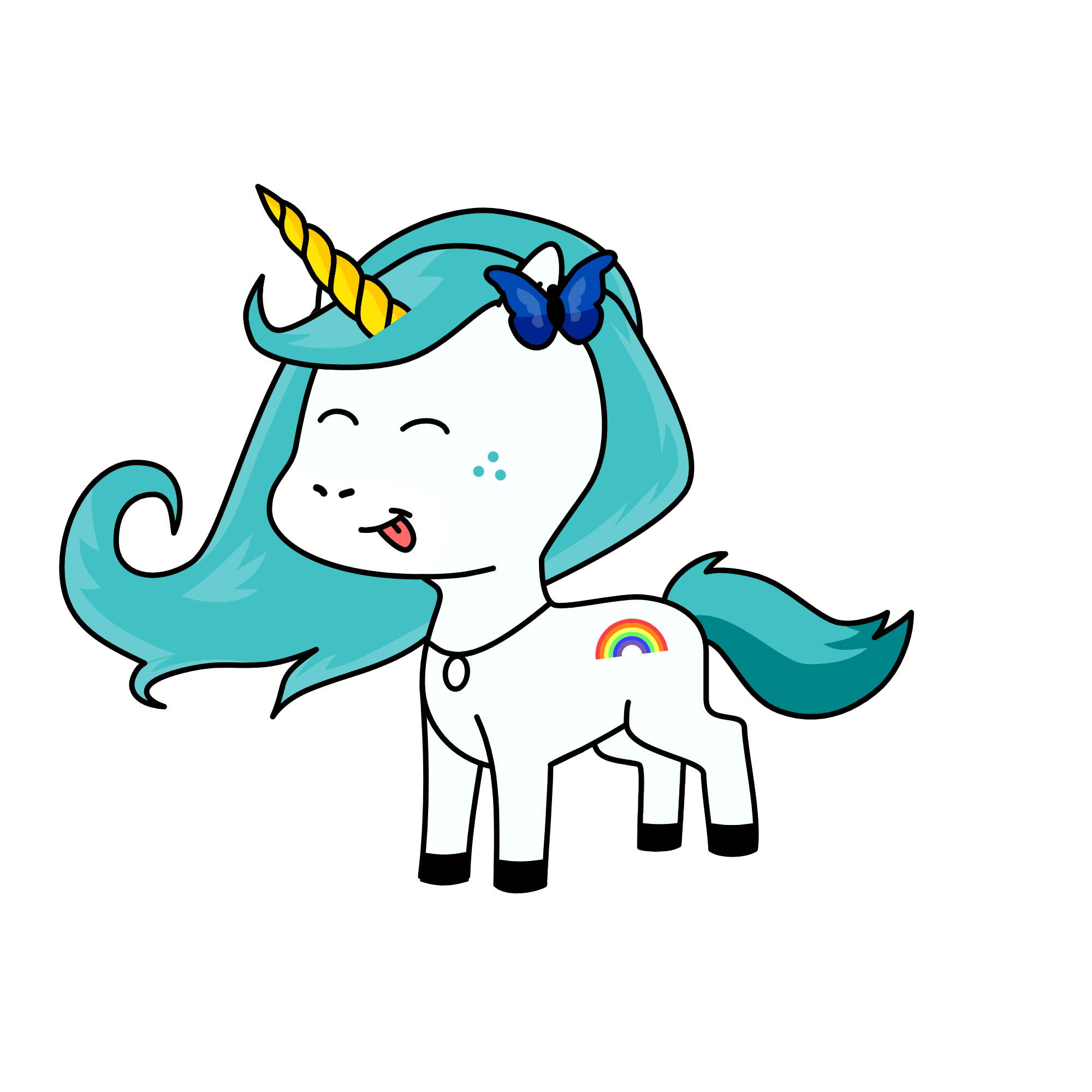 BLUE, the unicorn